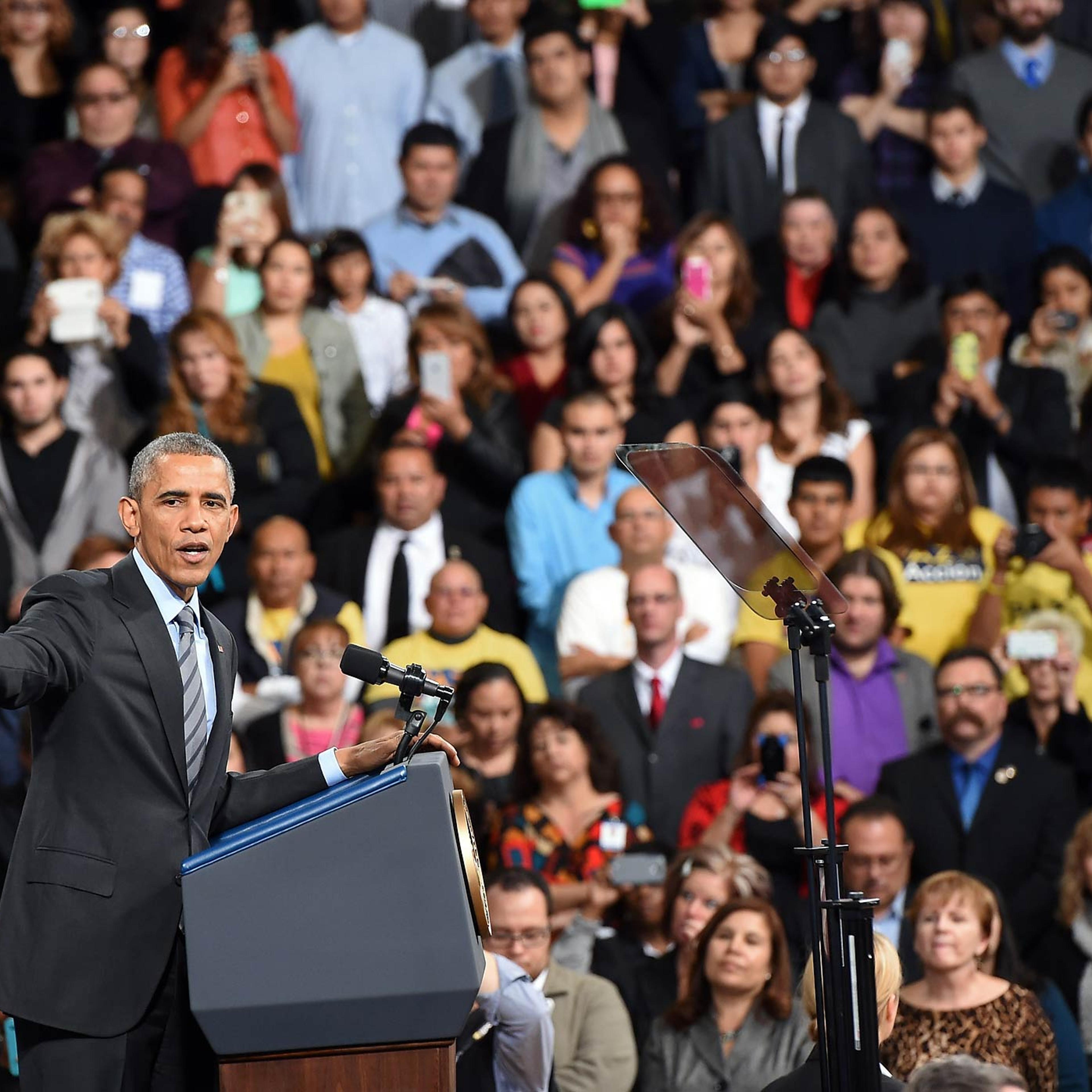 Obama Discusses His Immigration Plan At Visit To Las Vegas High School