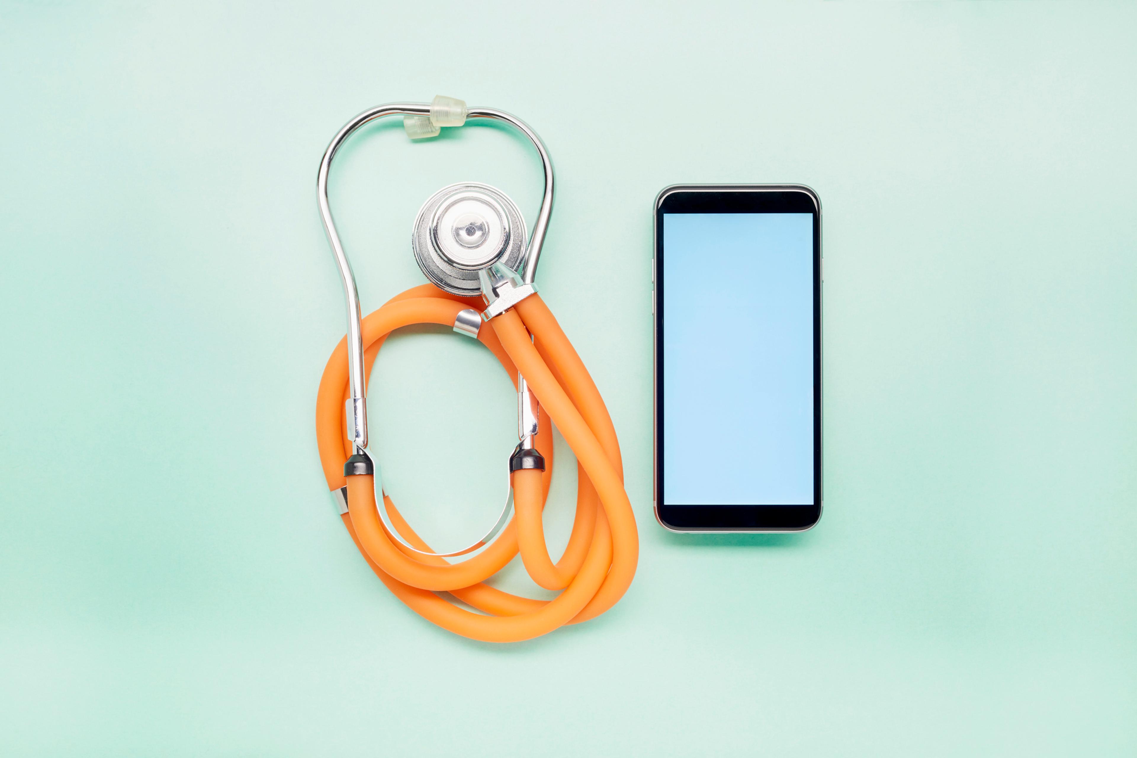 stethoscope and phone