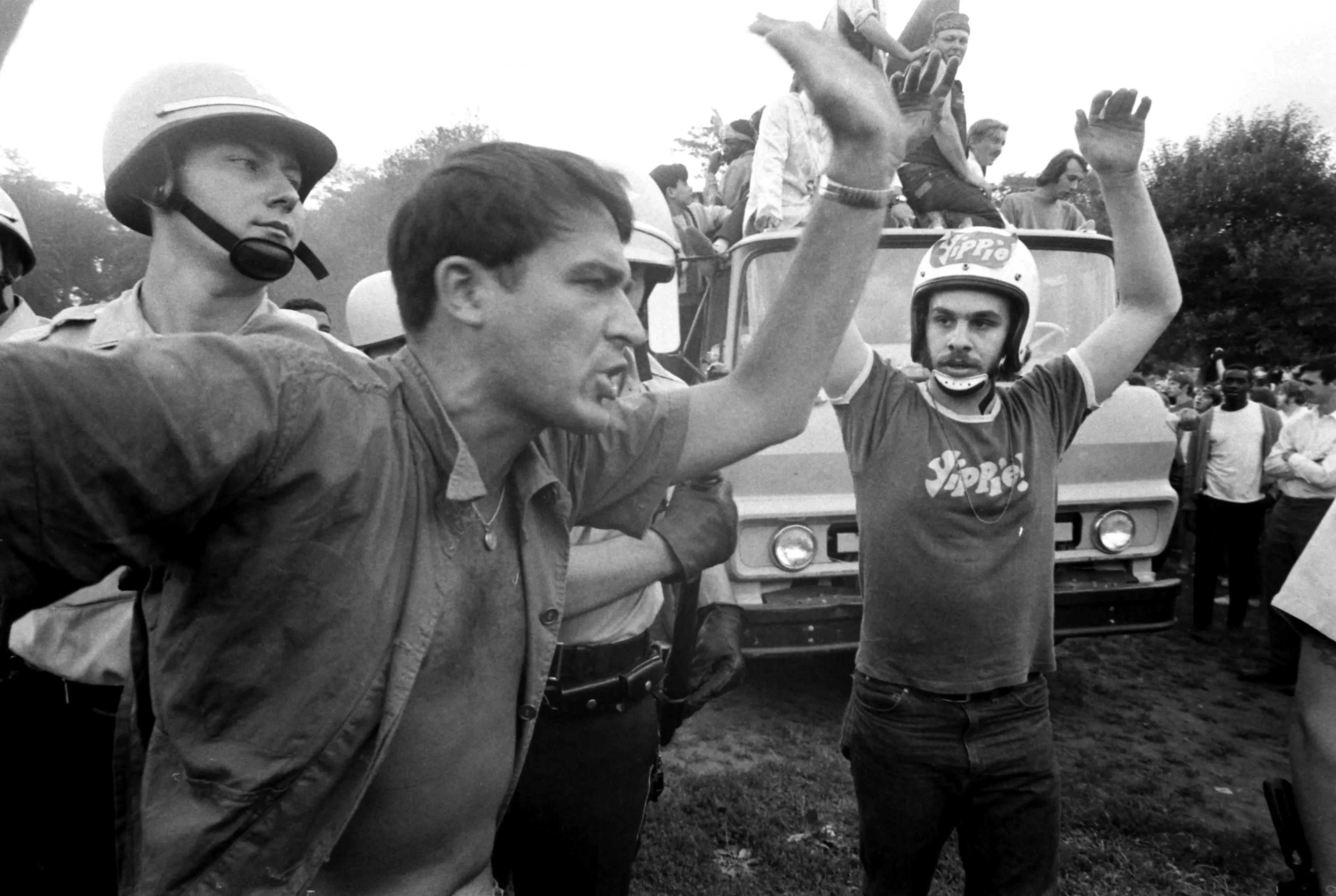 Protests at the Democratic Convention in Chicago, July 1968.