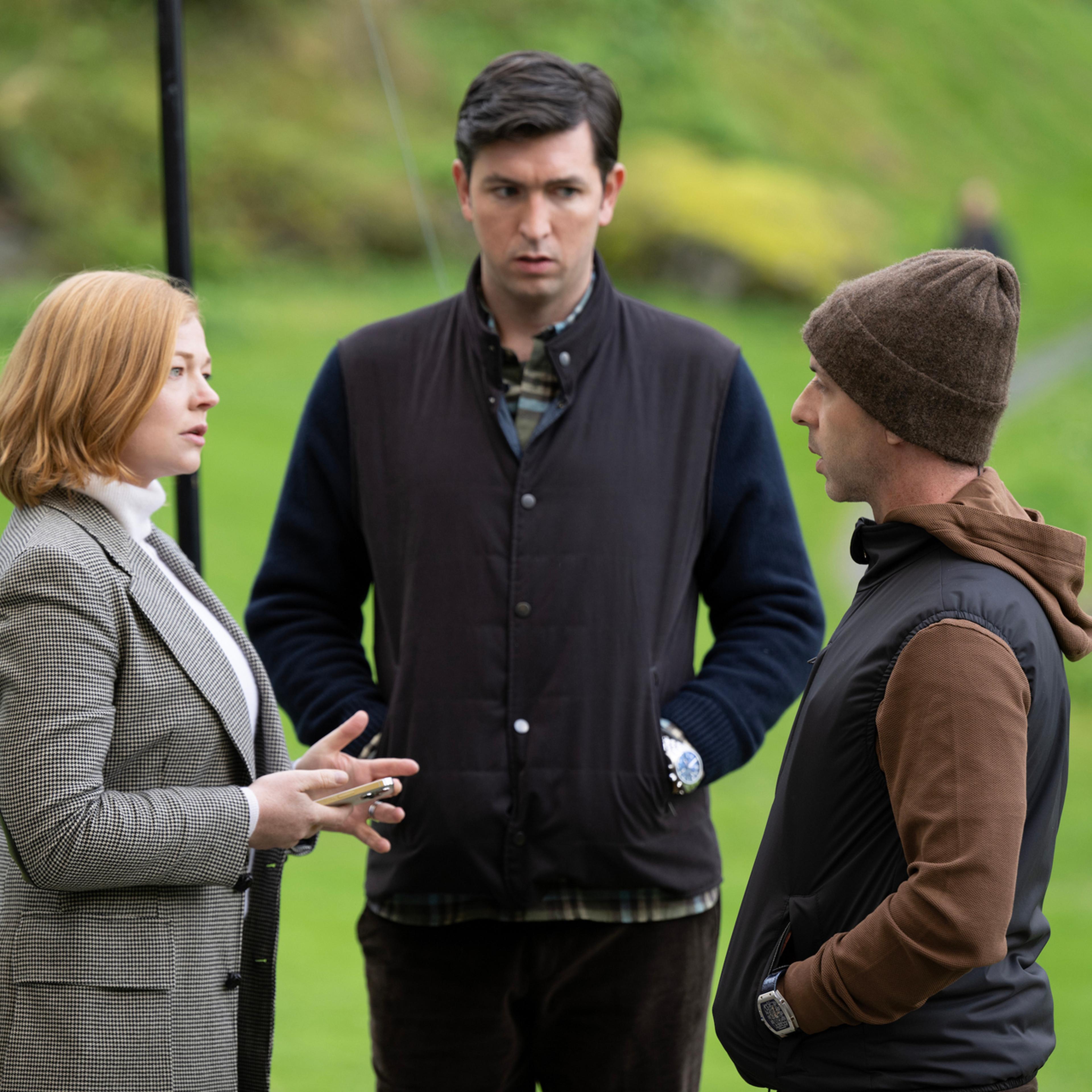 HBO Succession S4 09.19.22 NORWAY sc- 405-,43. ext screening room Kalspitron screened, Shiv flirts with Tom Kriti Fitts - Publicist kristi.fitts@warnermedia.com Succession S4 | Sourdough Productions, LLC Kaufmann Astoria Studios 34-12 36th St 3rd