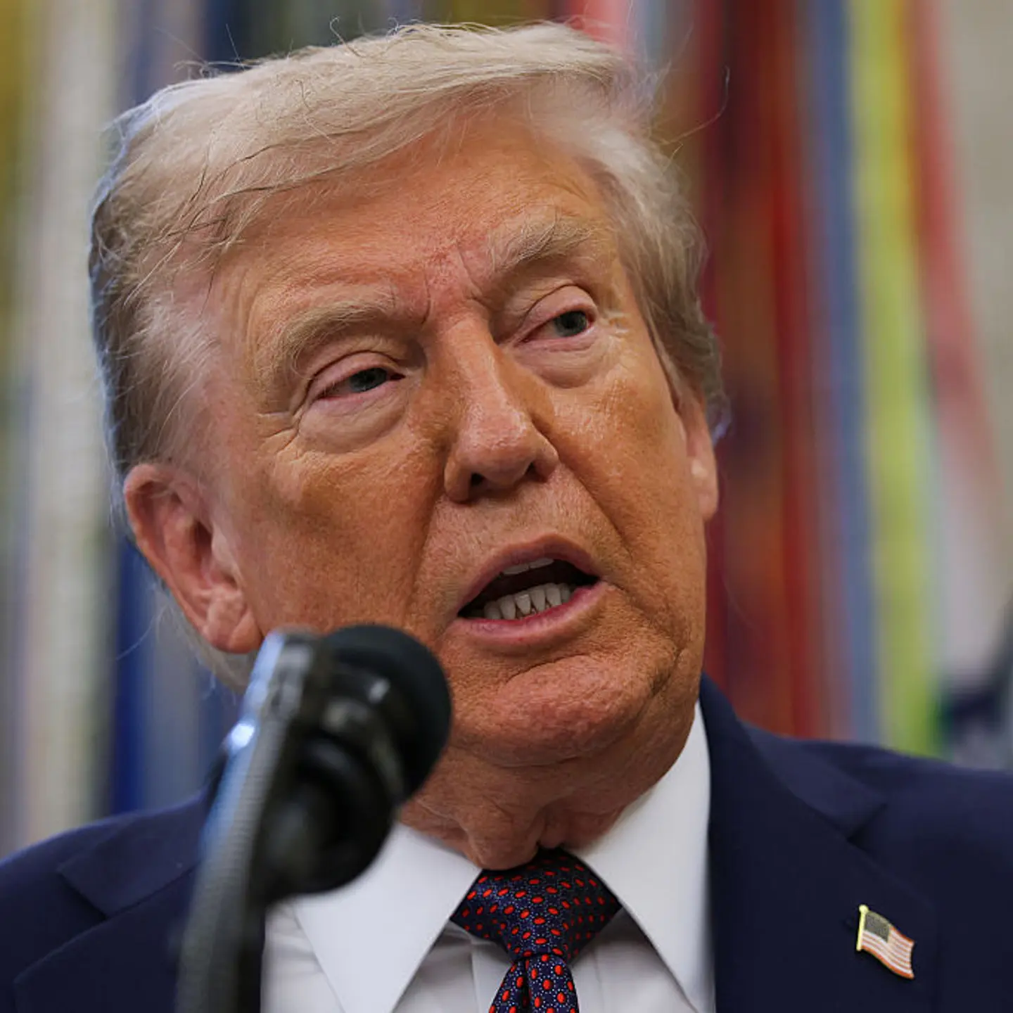 President Trump Makes Announcement In The Oval Office Of The White House