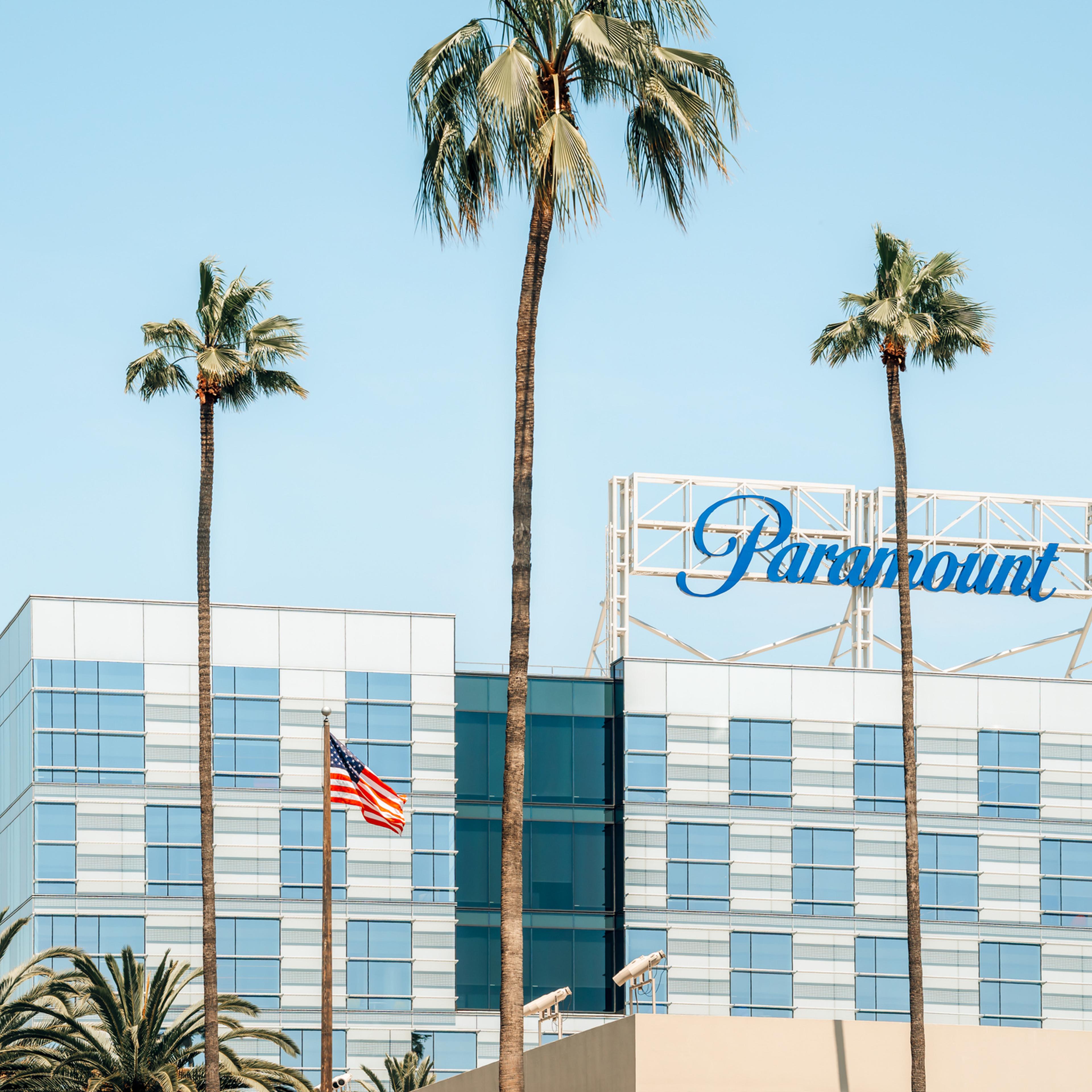 The Paramount building at the Sunset Boulevard in Los Angeles, Calif, on April 4, 2025.
