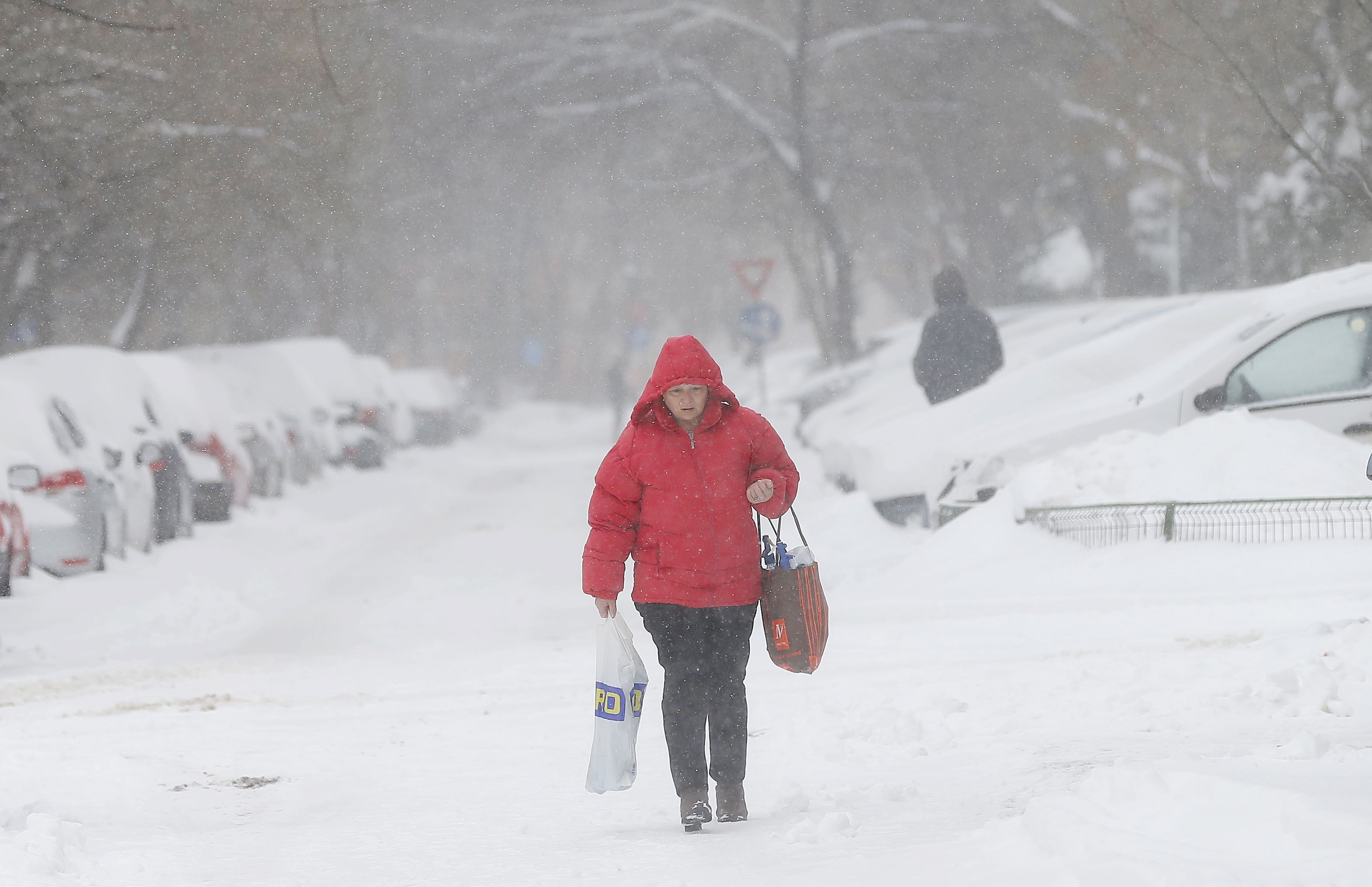 Snowfalls hits Romania, Bucharest - 23 Mar 2018