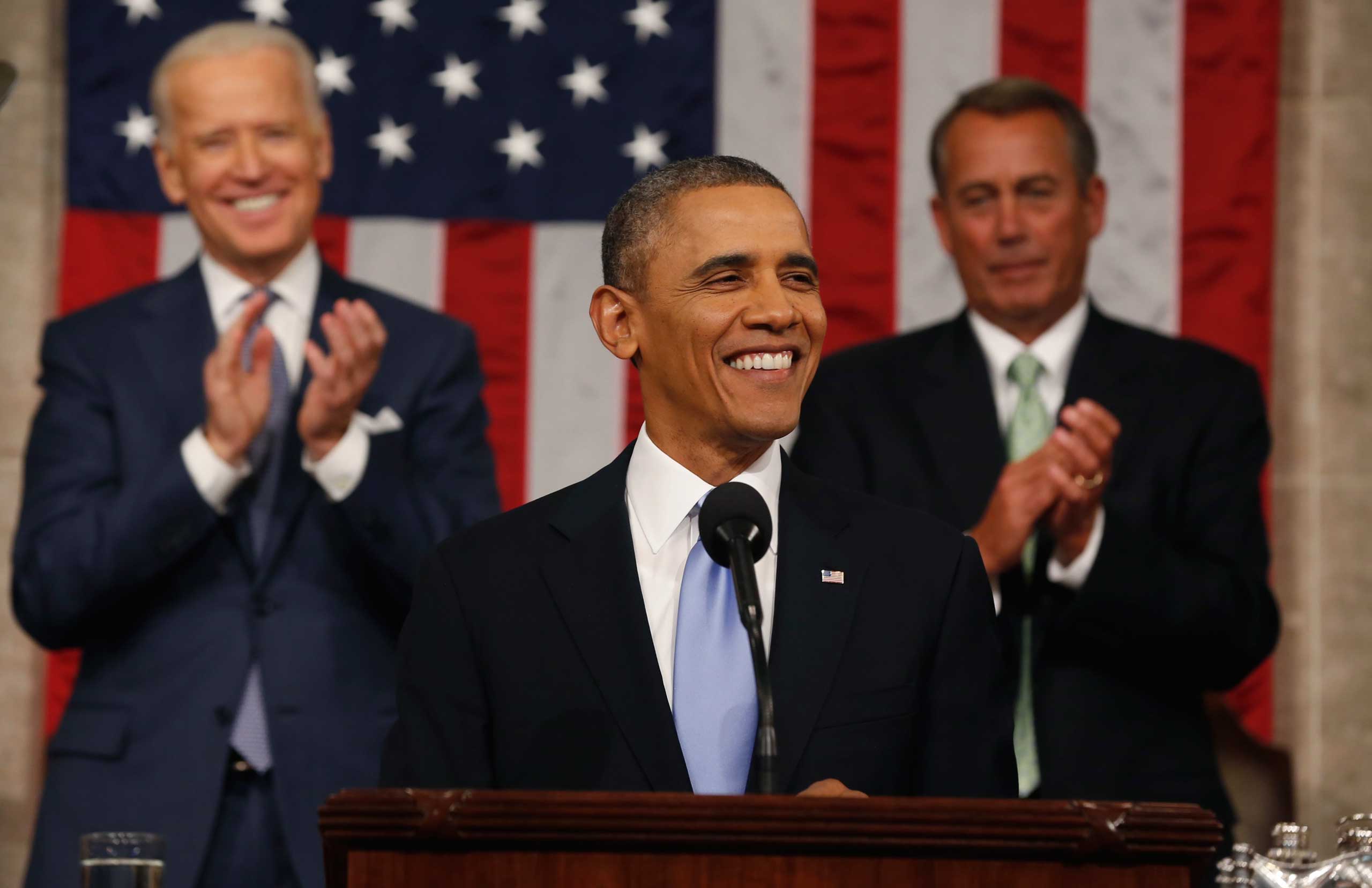 President Obama Delivers State Of The Union Address At U.S. Capitol