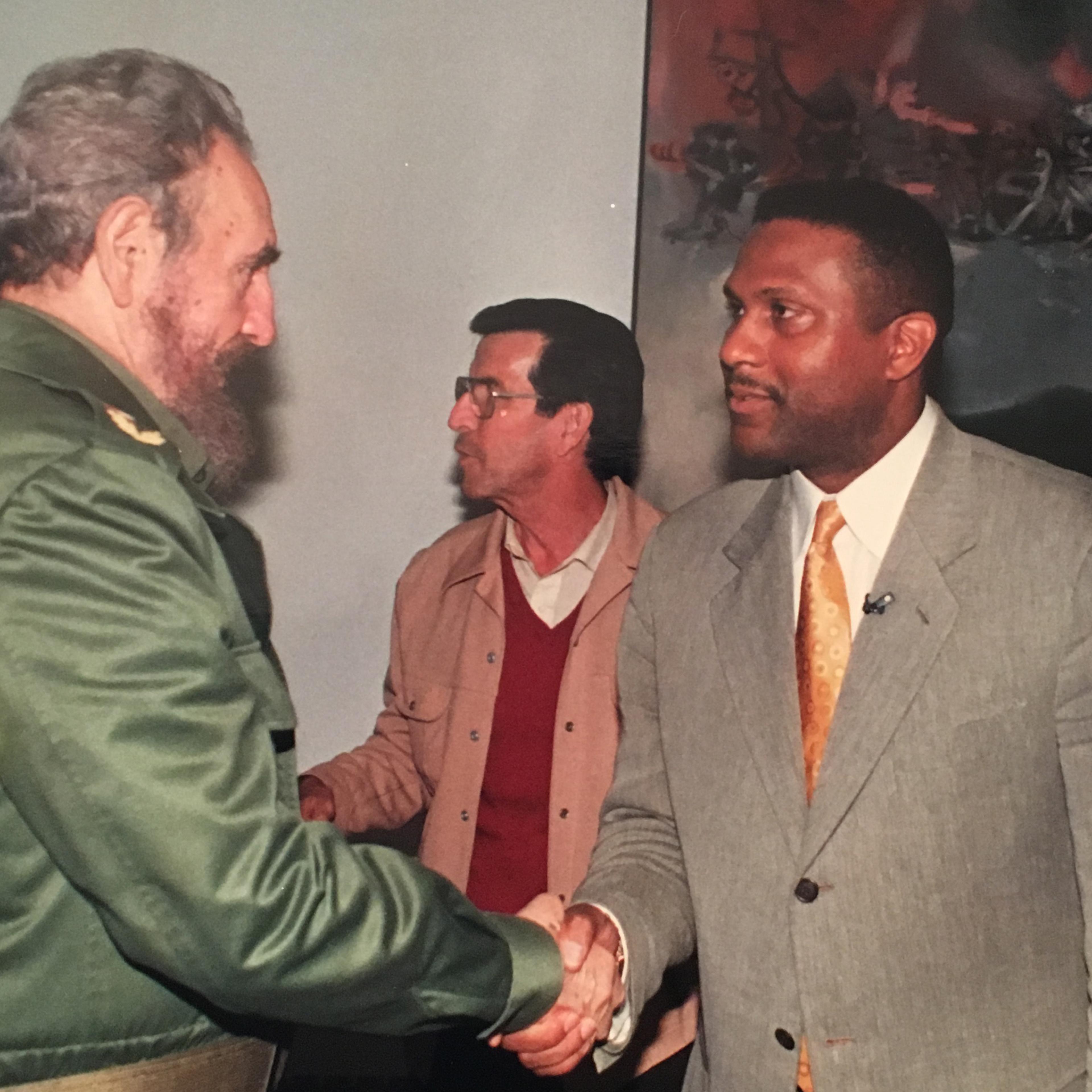 Fidel Castro and Tavis Smiley in Castro's office in Havana on Jan. 7, 1998.