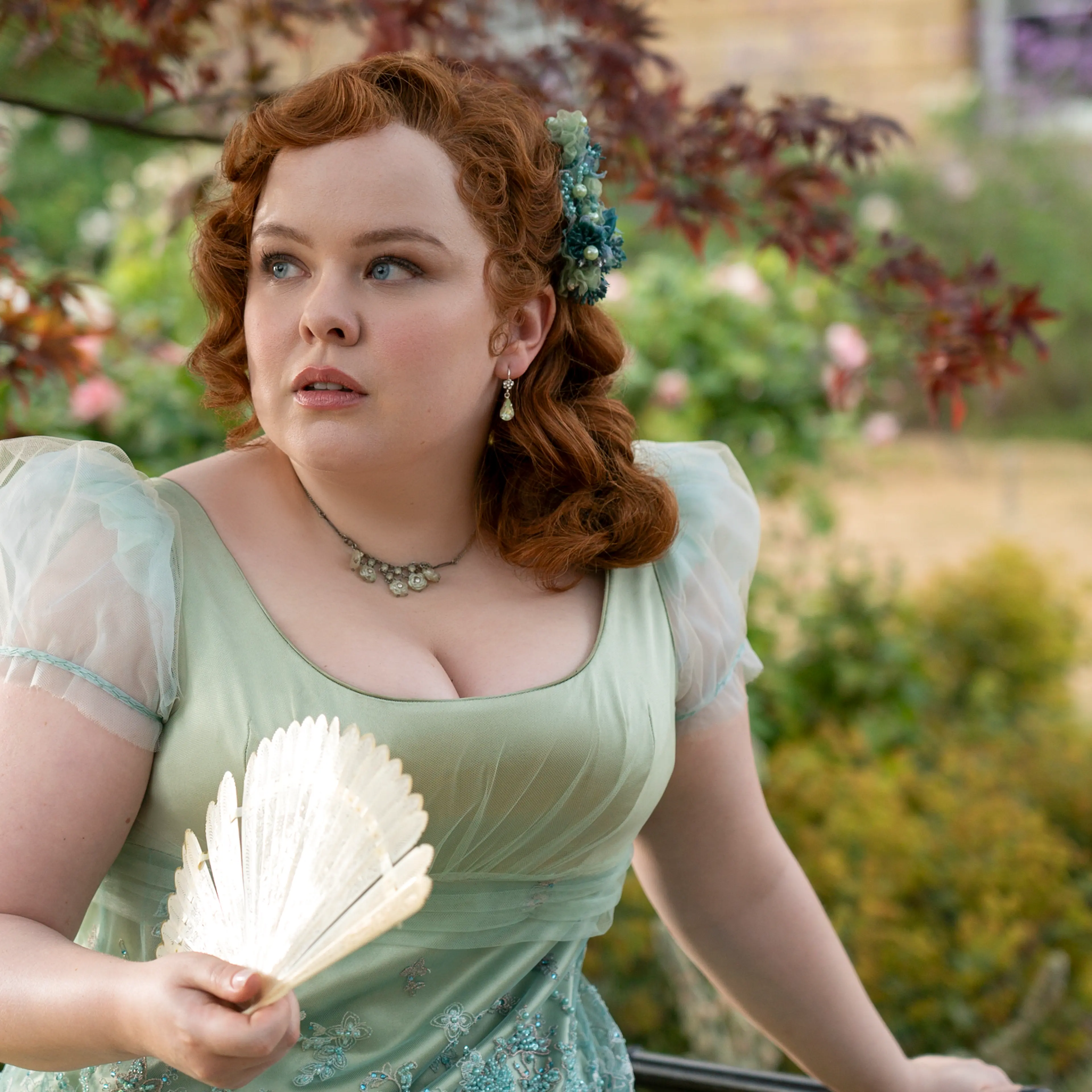 Bridgerton. Nicola Coughlan as Penelope Featherington in episode 301 of Bridgerton. Cr. Liam Daniel/Netflix © 2024