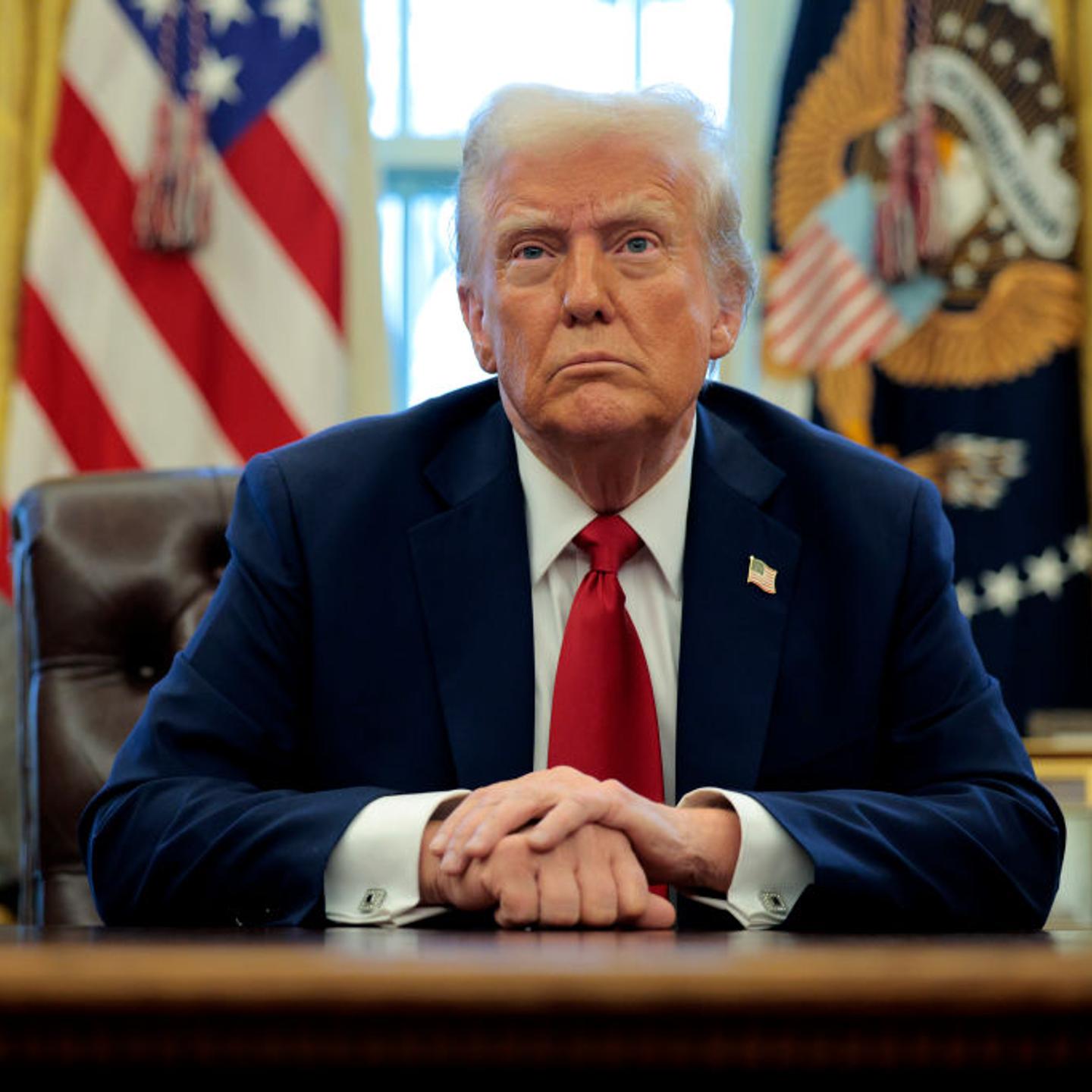 President Trump Announces Aviation Safety Executive Orders In The Oval Office Of White House