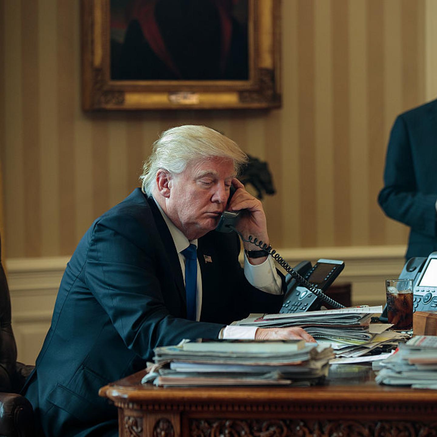 Donald Trump Speaks With Russian Leader Vladimir Putin From The White House