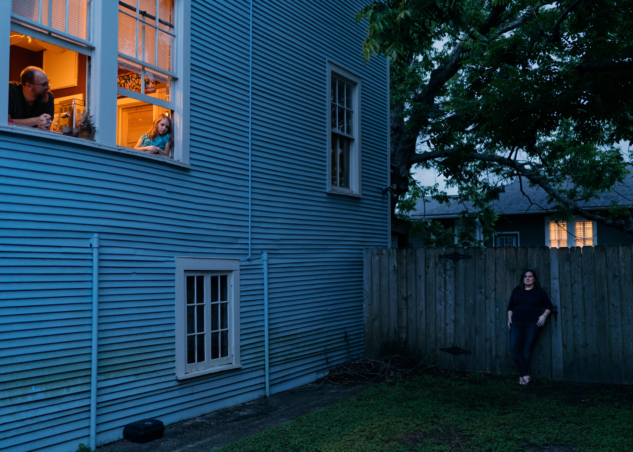 Caitrin Gladow at home with her family during the Covid-19 outbreak in New Orleans, La. on April 28, 2020.