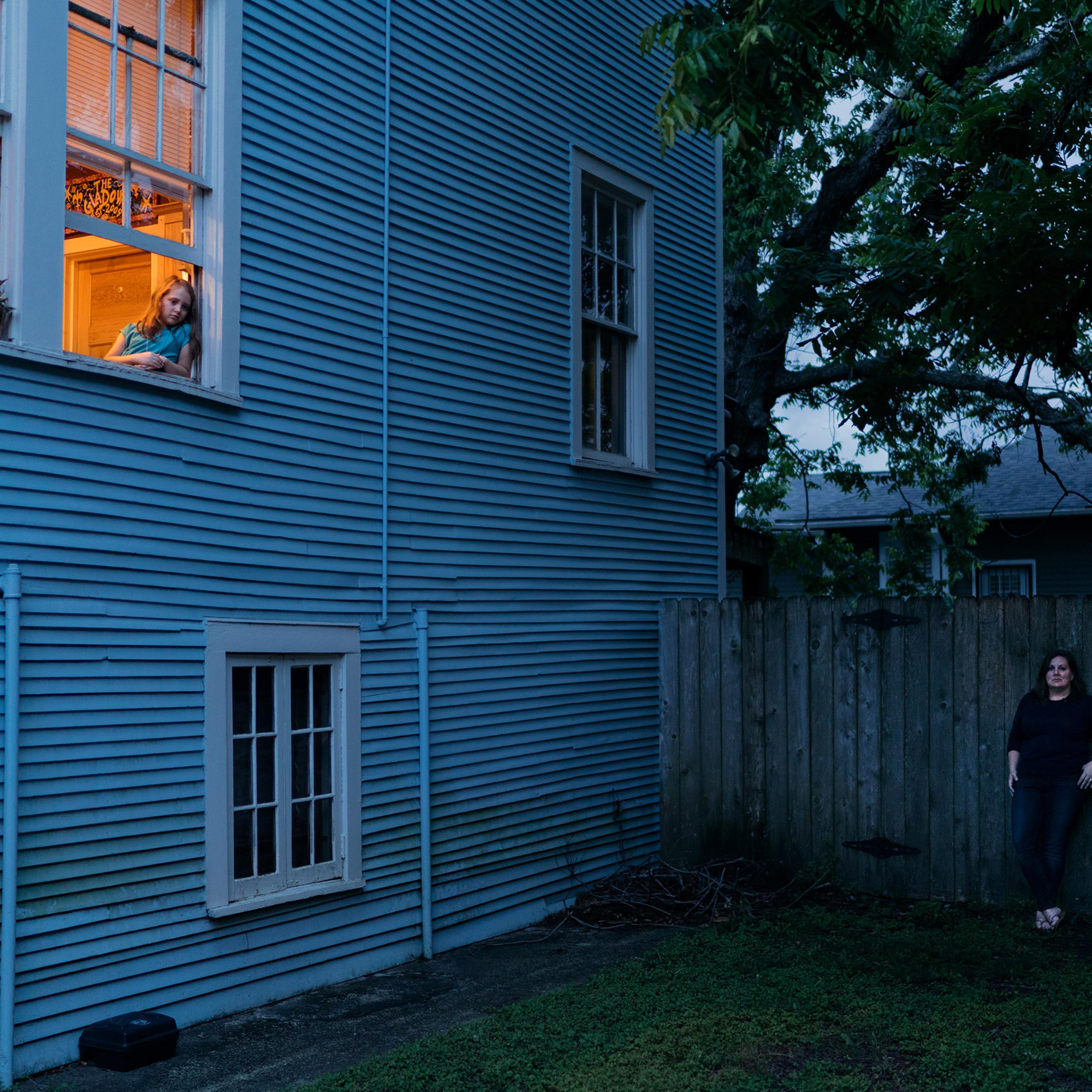 Caitrin Gladow at home with her family during the Covid-19 outbreak in New Orleans, La. on April 28, 2020.