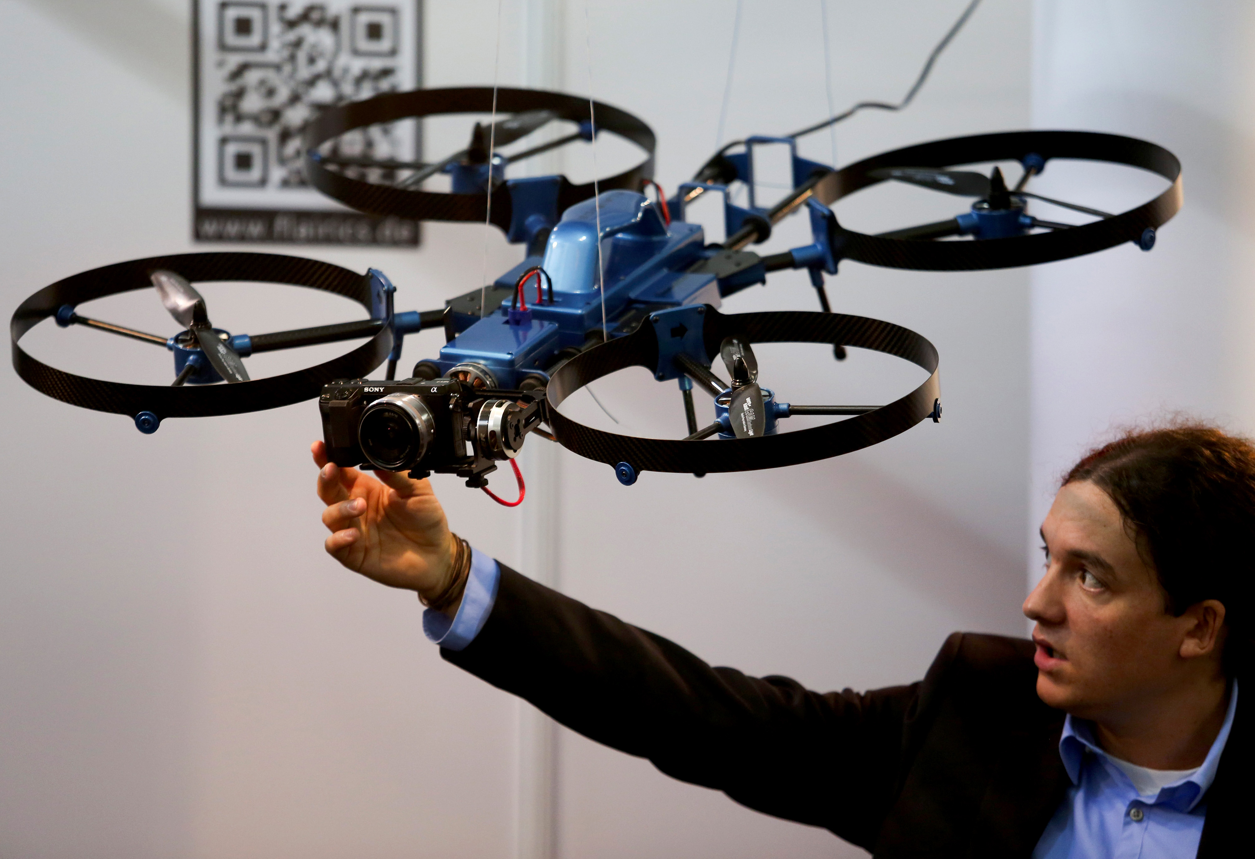 Attendees Visit The Commercial UAV (Unmanned Aerial Vehicle) Show