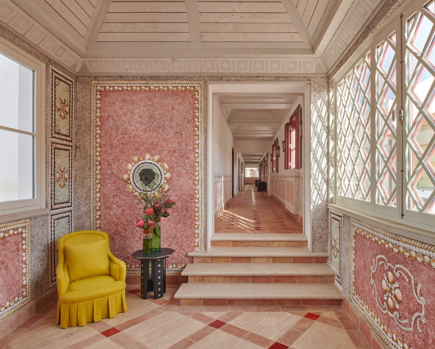 An interior view of Vermelho Hotel