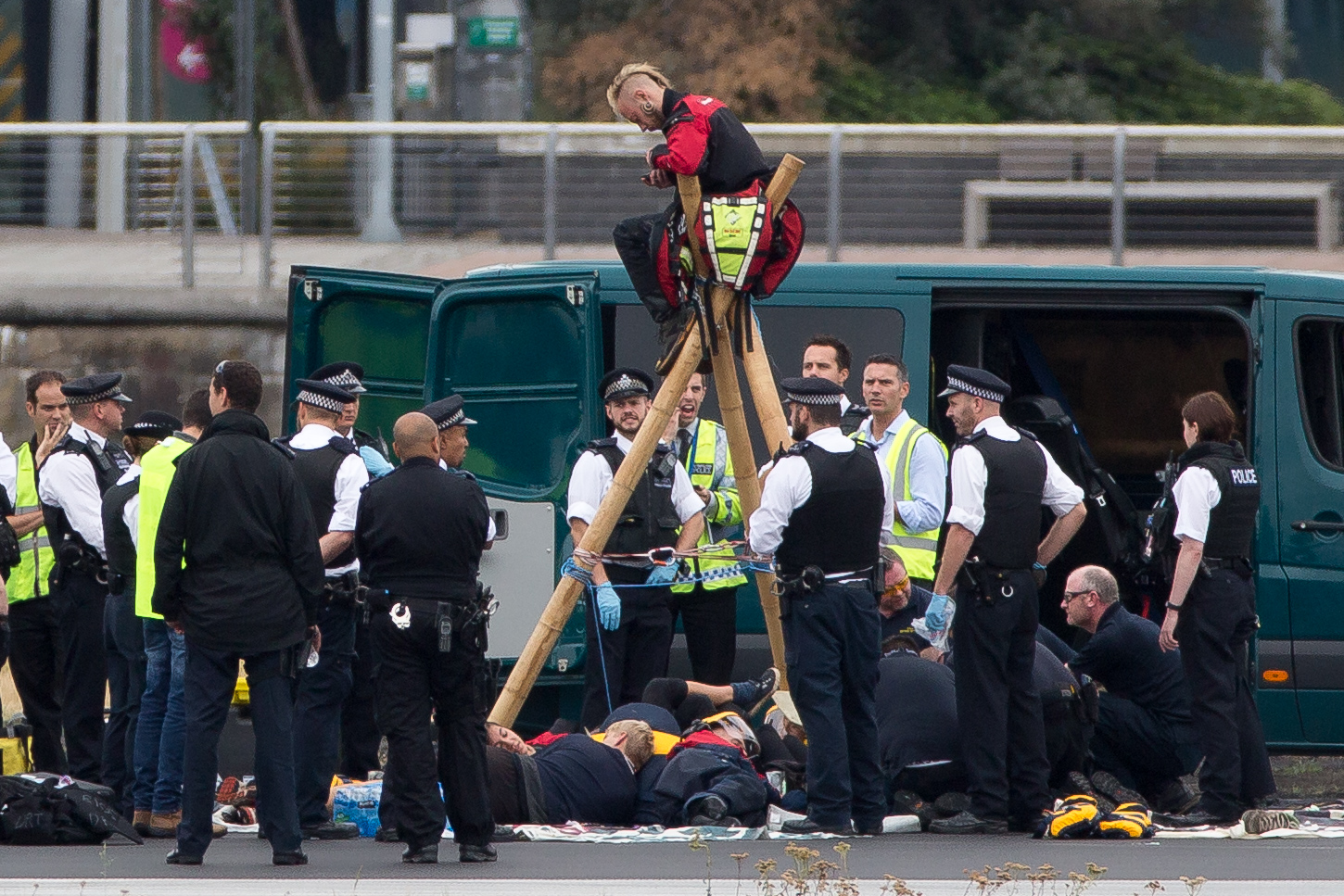 BRITAIN-PROTEST-AIRPORT