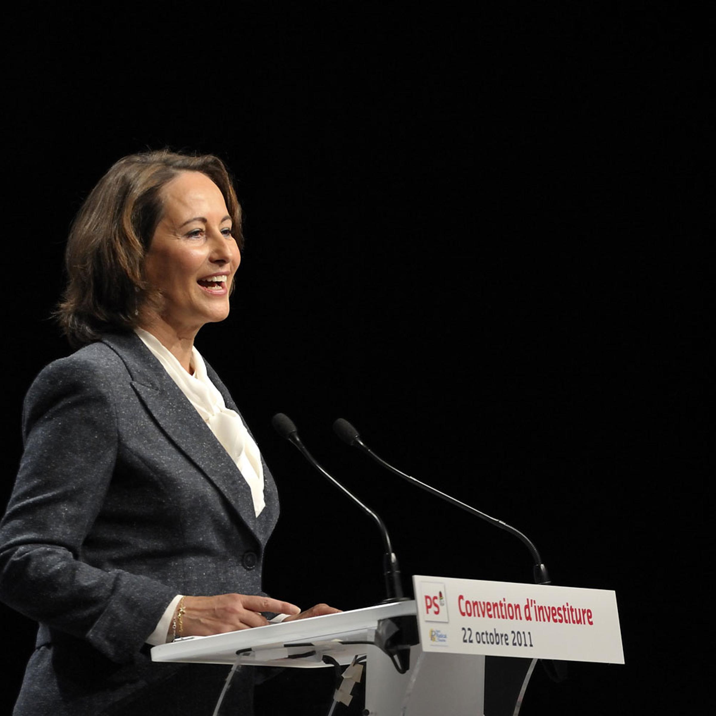 Segolene Royal gives a speech in Paris in 2011.