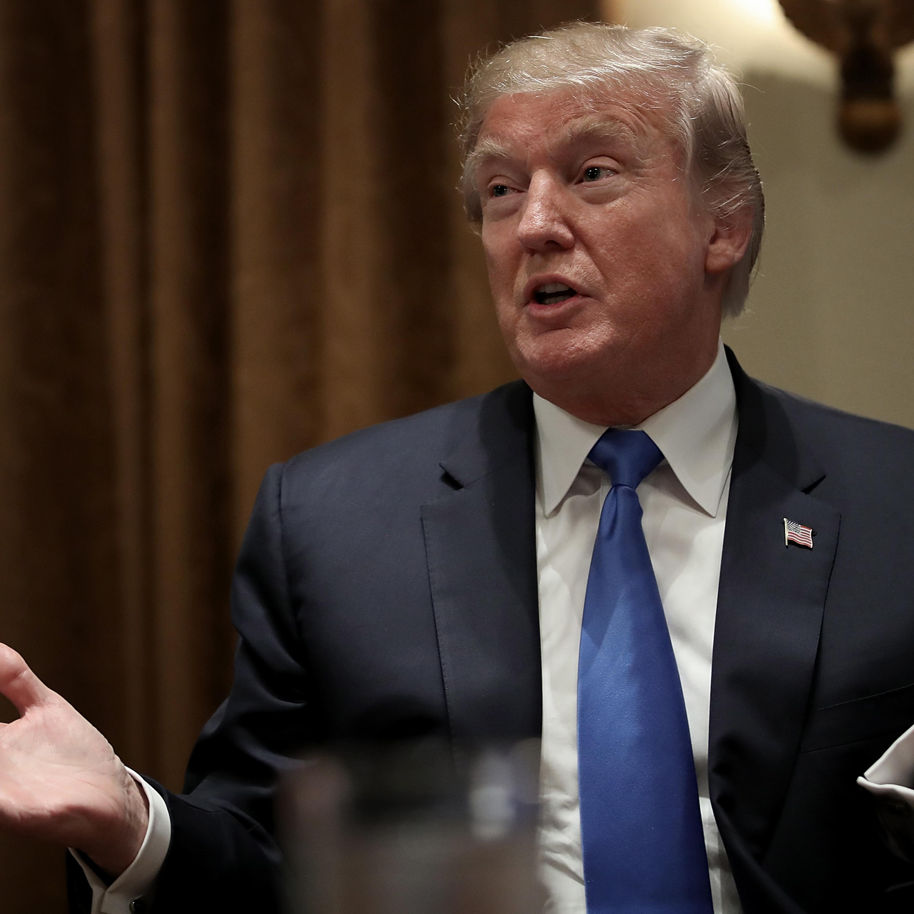 President Trump Attends Bipartisan Meeting In White House Cabinet Room