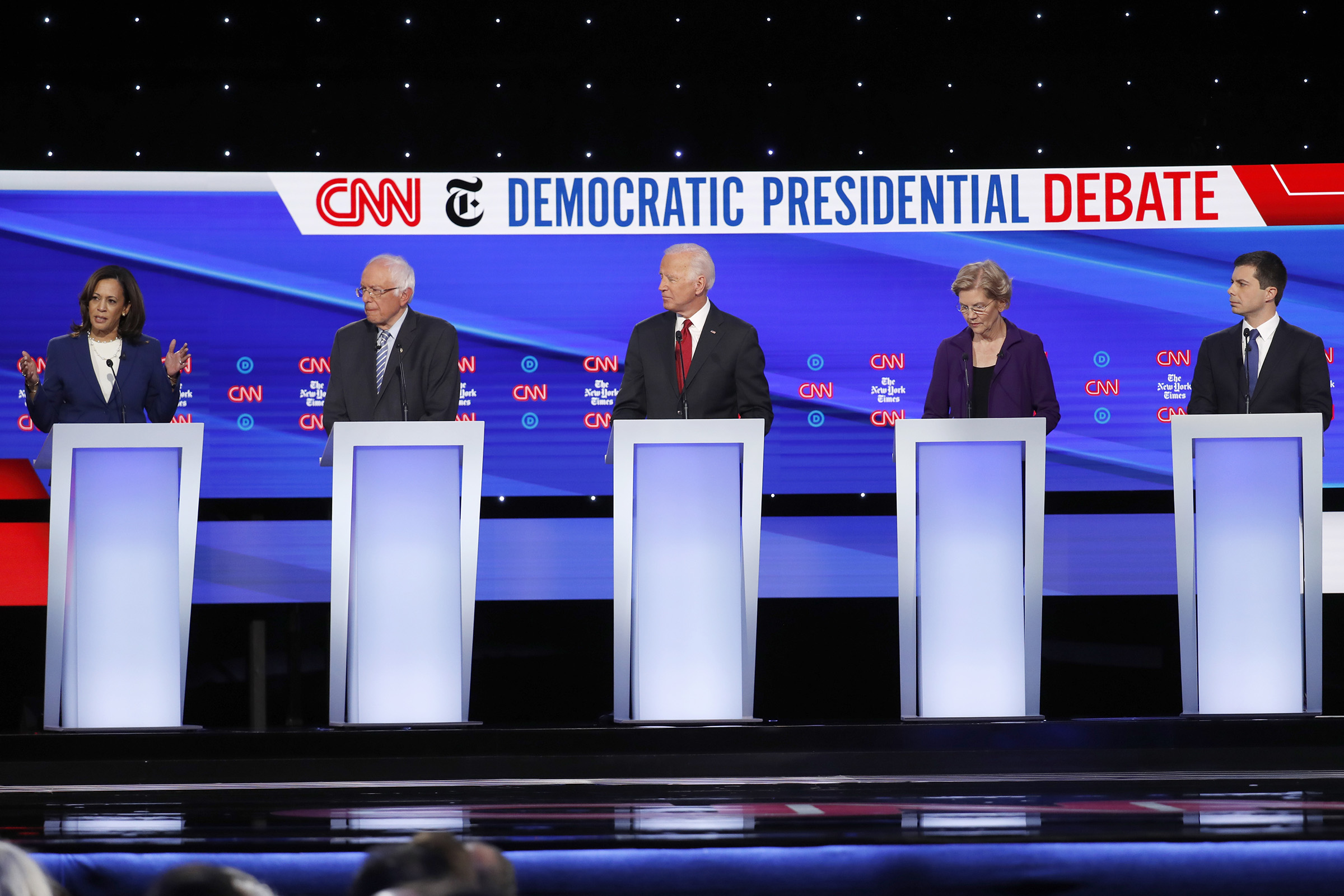 Kamala Harris,Bernie Sanders,Joe Biden,Elizabeth Warren,Pete Buttigieg