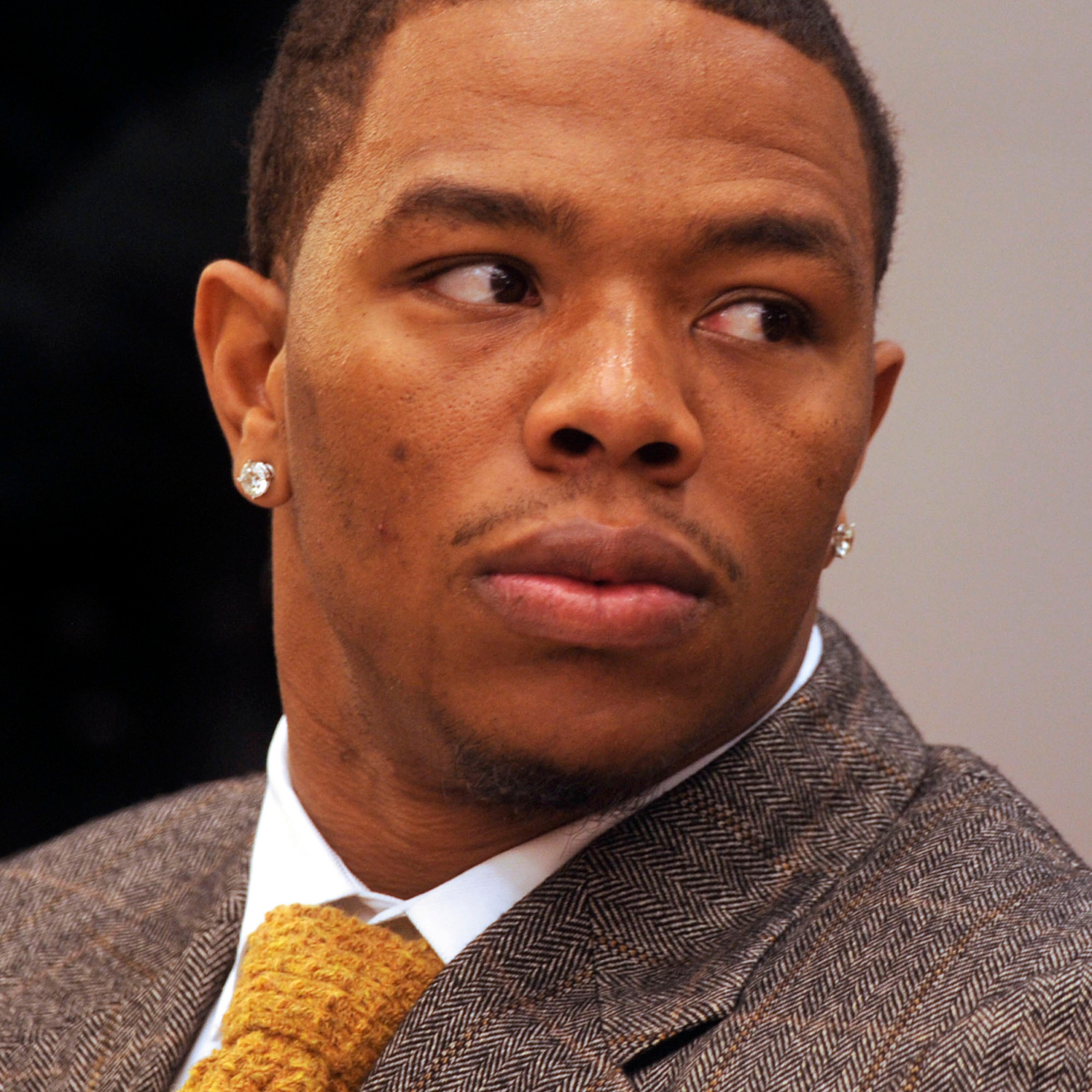 Former Baltimore Ravens running back Ray Rice during his arraignment at the Atlantic County Courthouse in Mays Landing, N.J. on May 1, 2014.