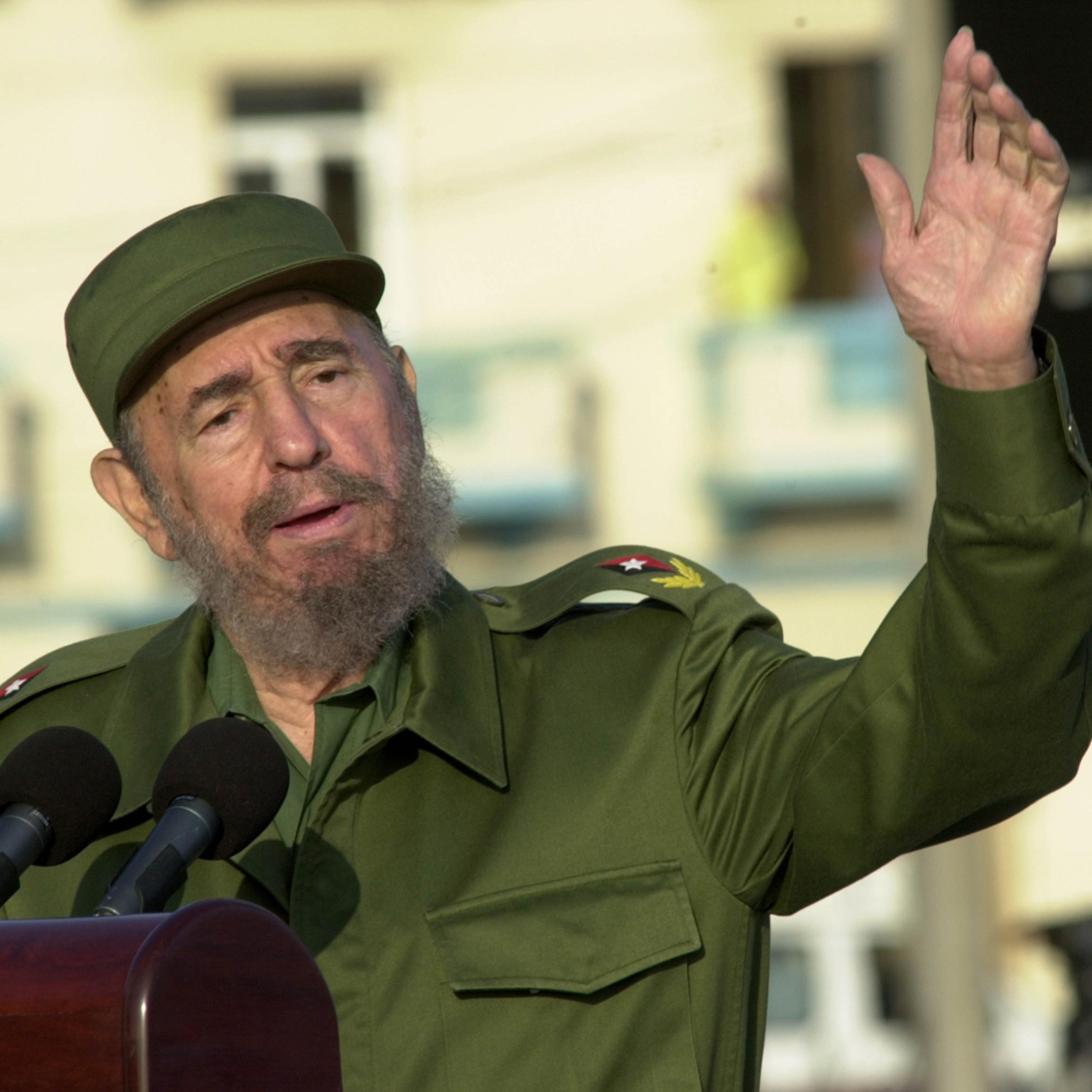 Castro Leads Massive Anti-U.S. Demo
