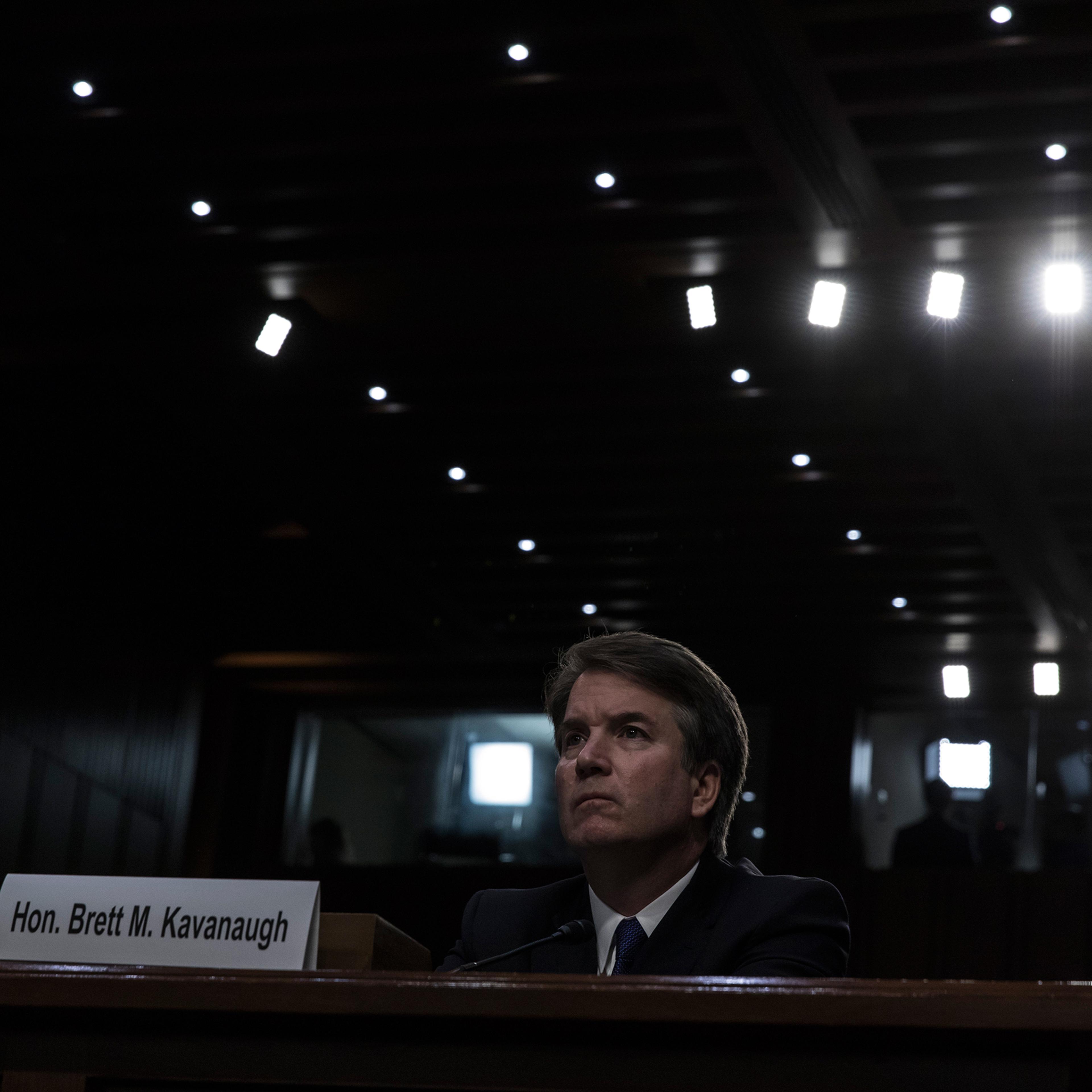 Supreme Court nominee Judge Brett Kavanaugh appears before the Senate Judiciary Committee during his Supreme Court confirmation hearing on Capitol Hill, September 4, 2018 in Washington, DC.