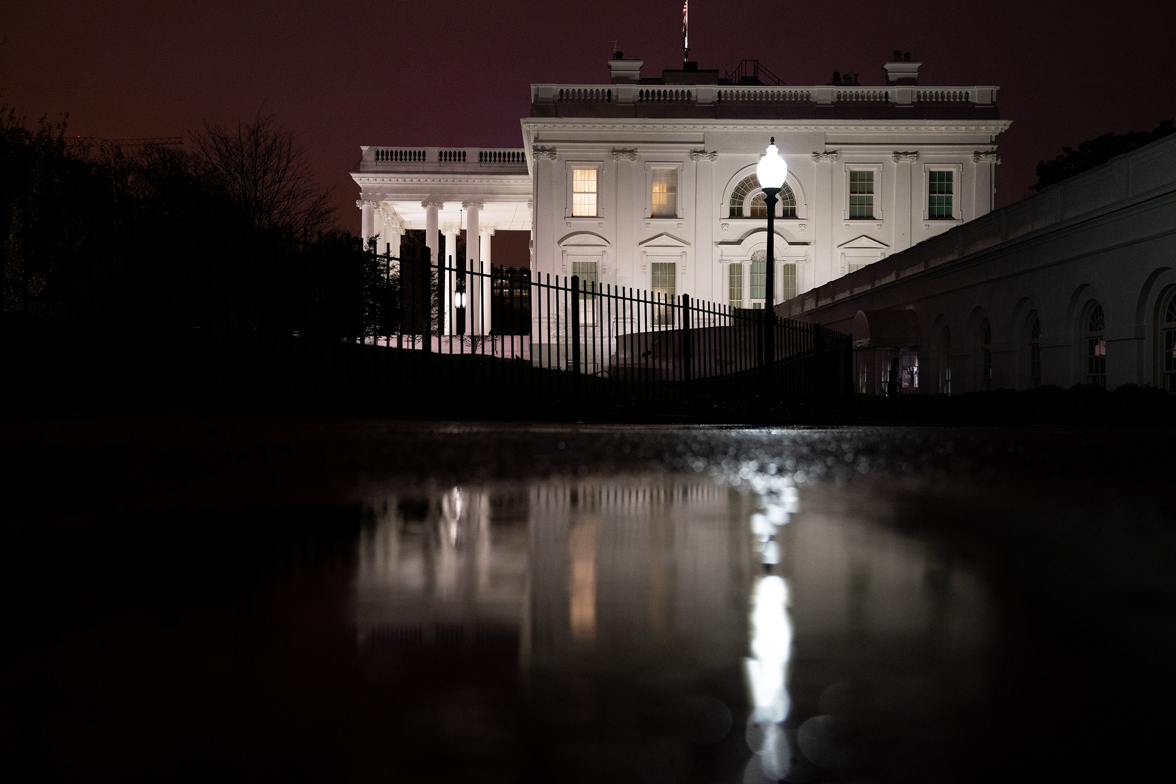 Outside the White House on Nov. 11
