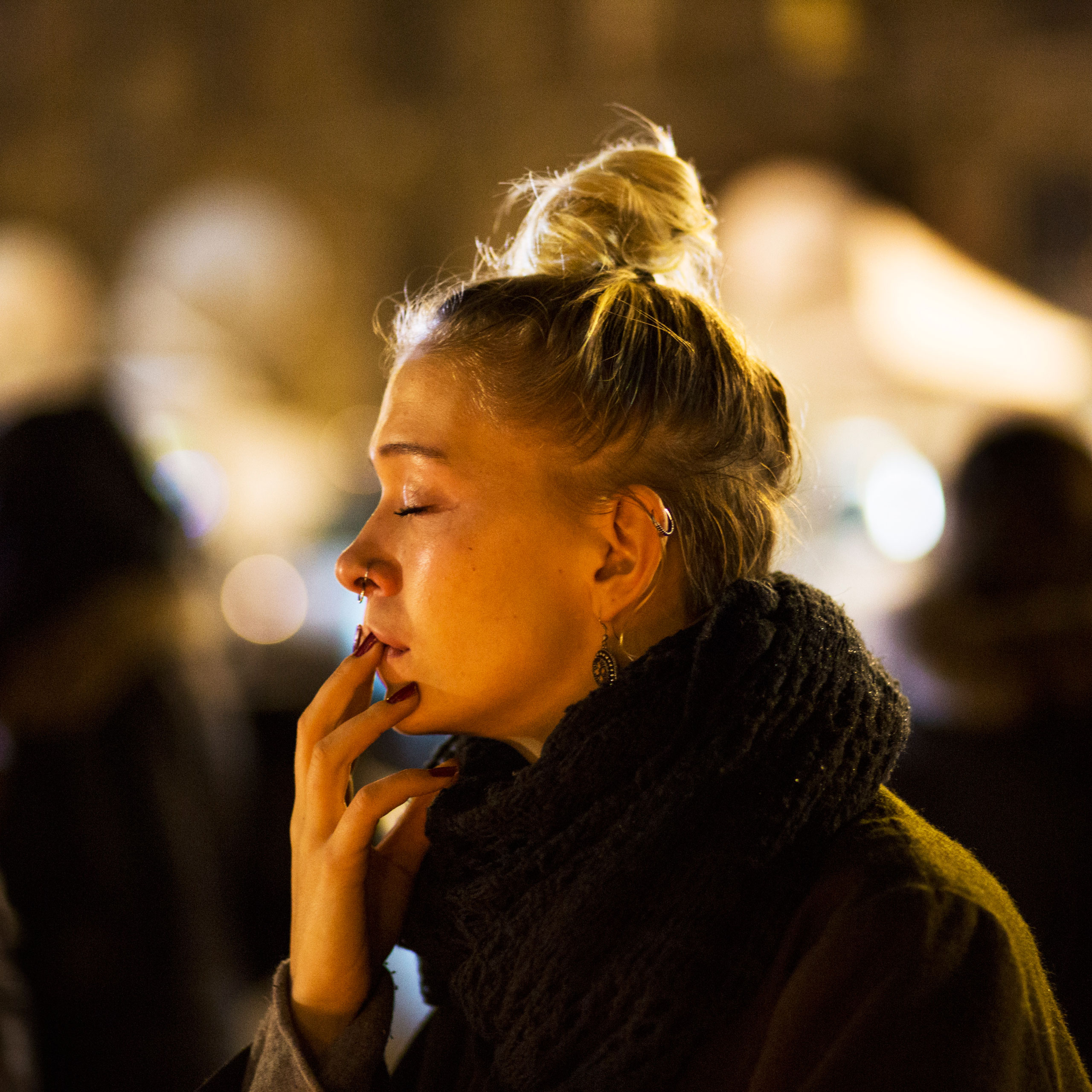 Paris Mourners on Place de la Republique