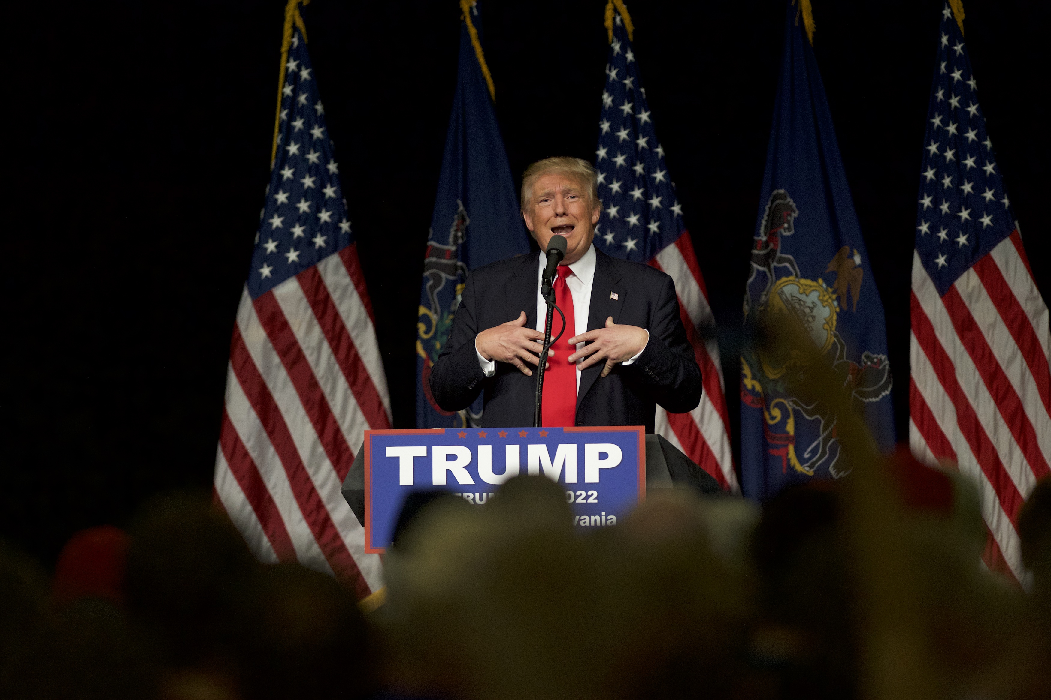 Donald Trump Campaigns In Harrisburg, Pennsylvania