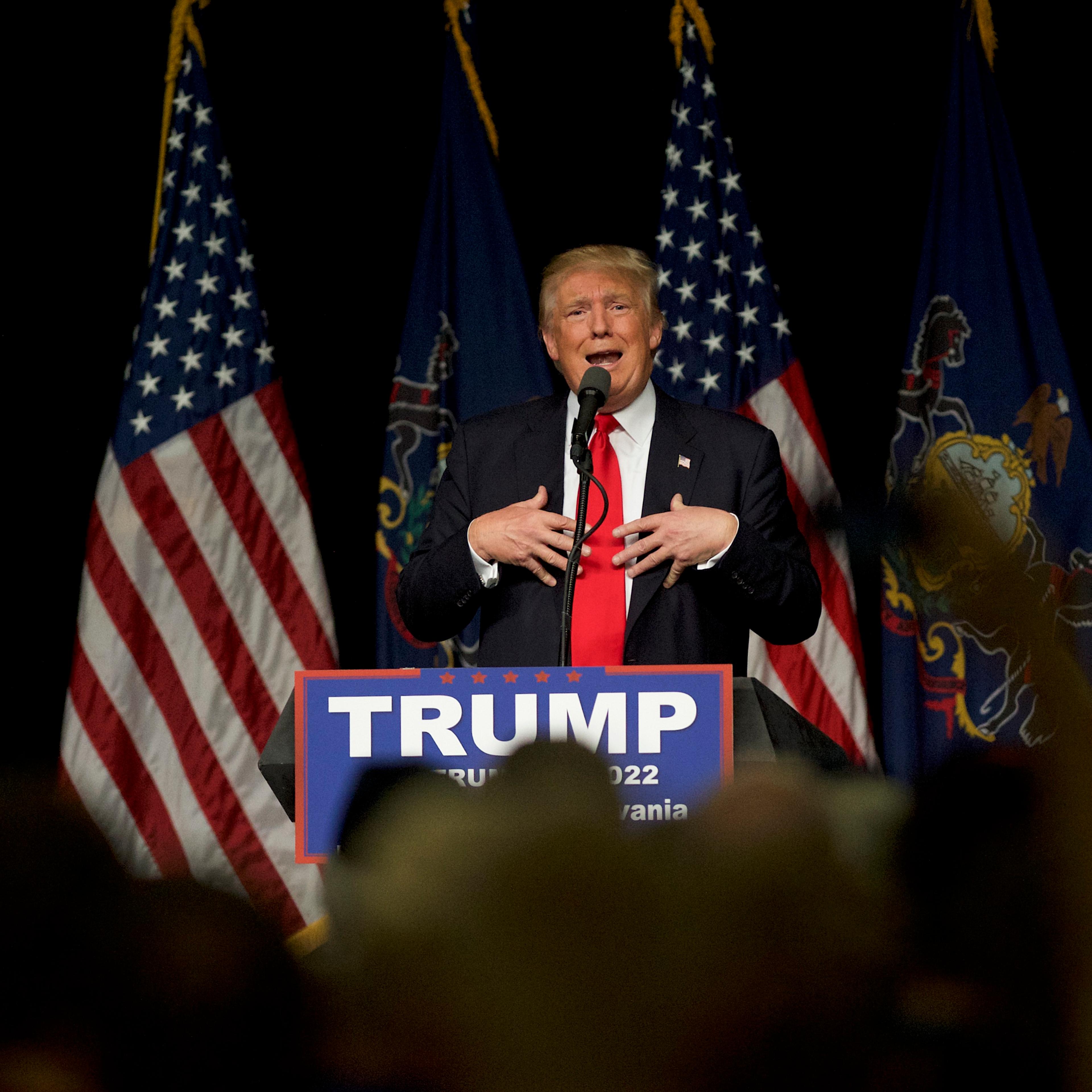 Donald Trump Campaigns In Harrisburg, Pennsylvania