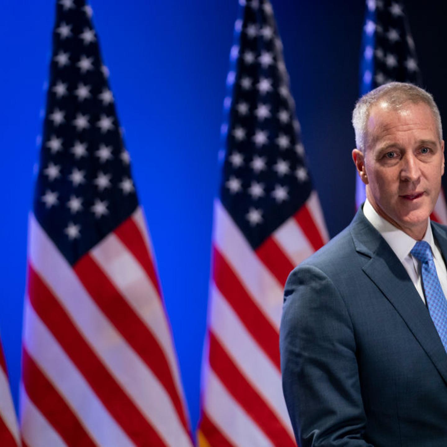 Rep. Sean Patrick Maloney (D-NY) Holds News Conference DCCC Headquarters In D.C. Day After Midterms
