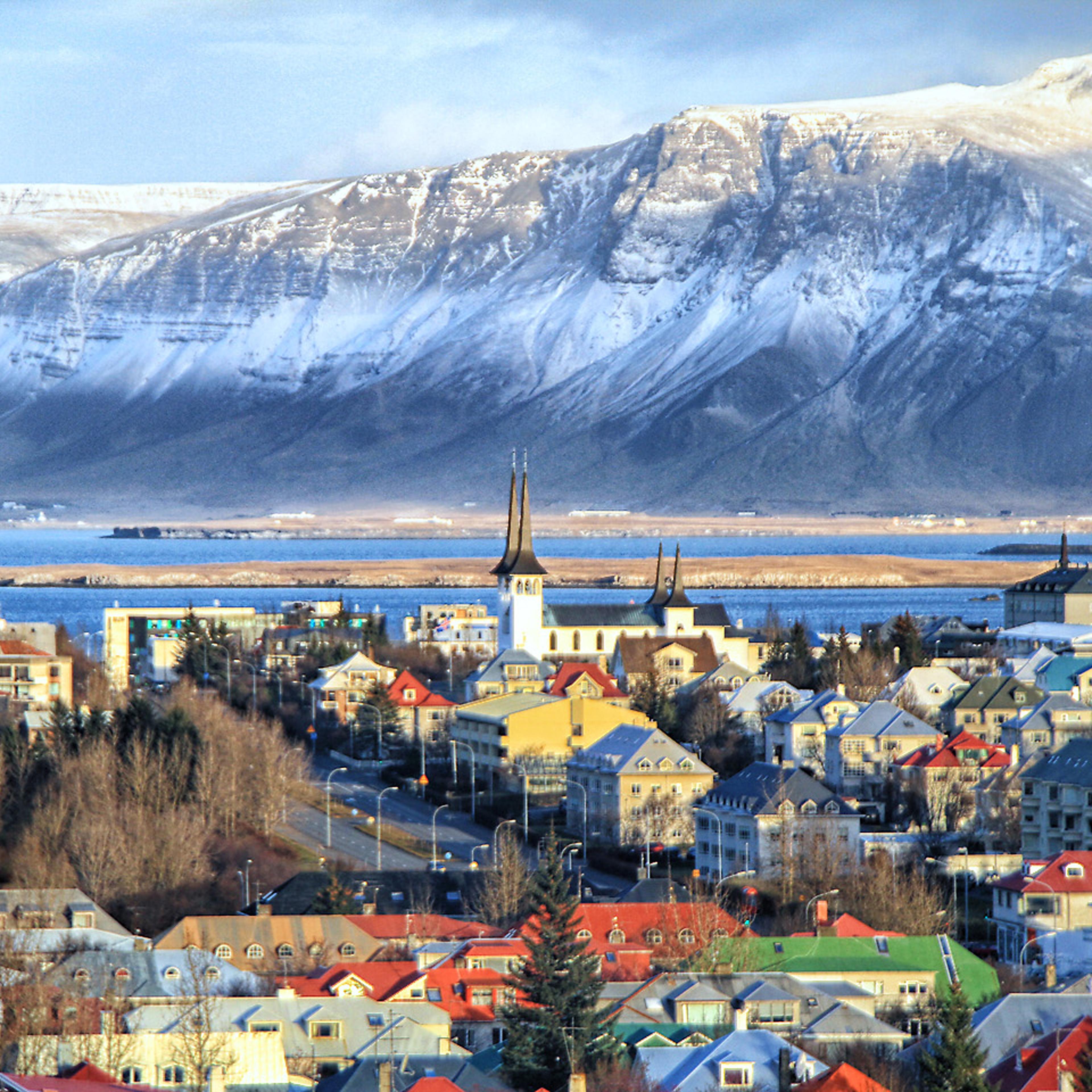 Reykjavik cityscape in Iceland