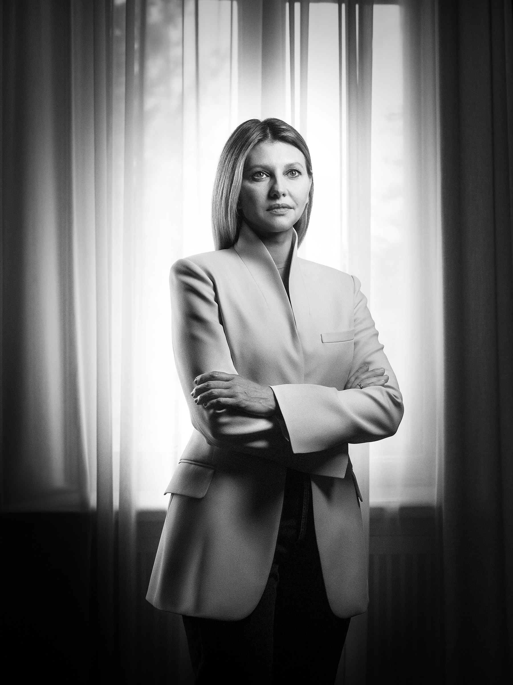 Olena Zelenska in her office at the presidential compound in Kyiv 