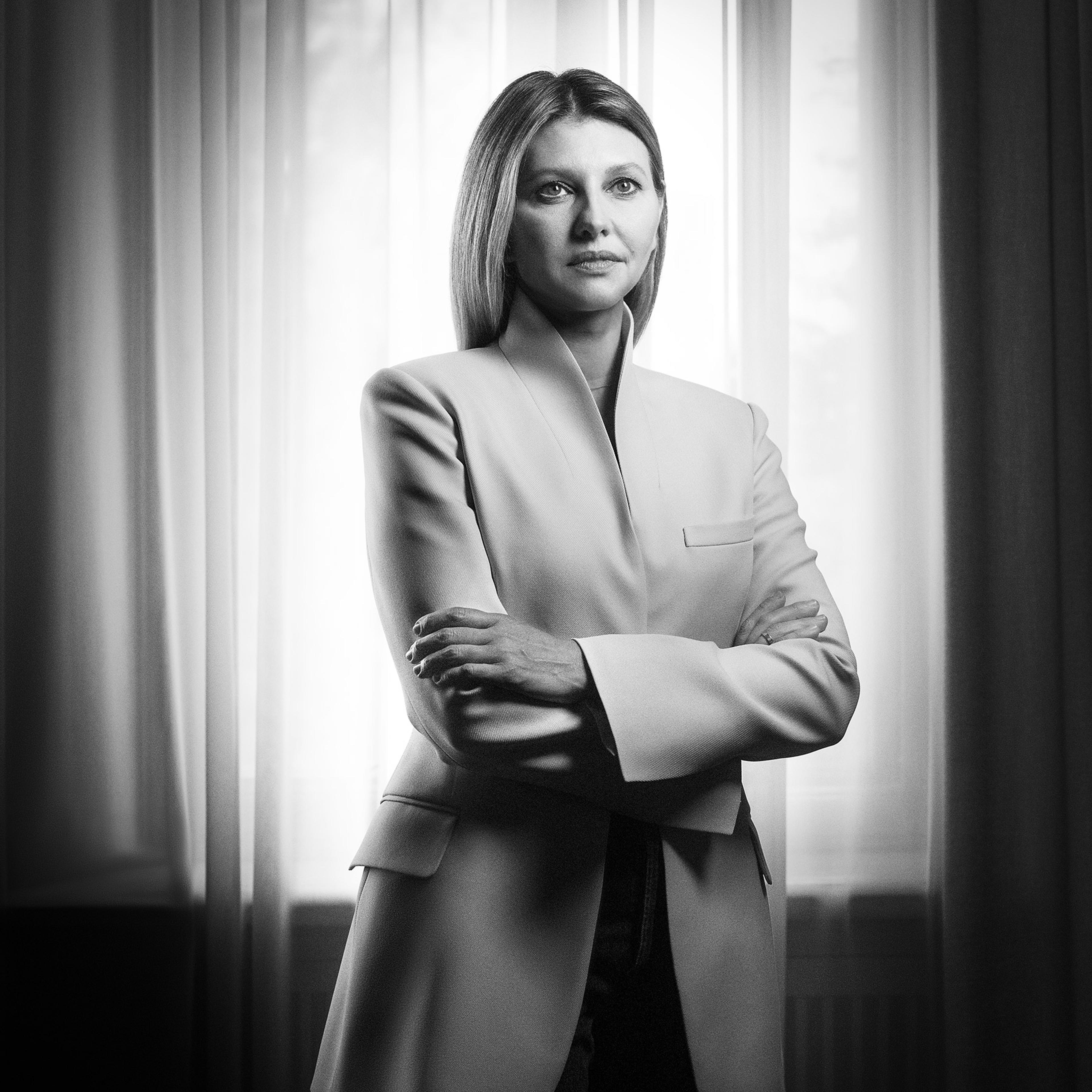 Olena Zelenska in her office at the presidential compound in Kyiv