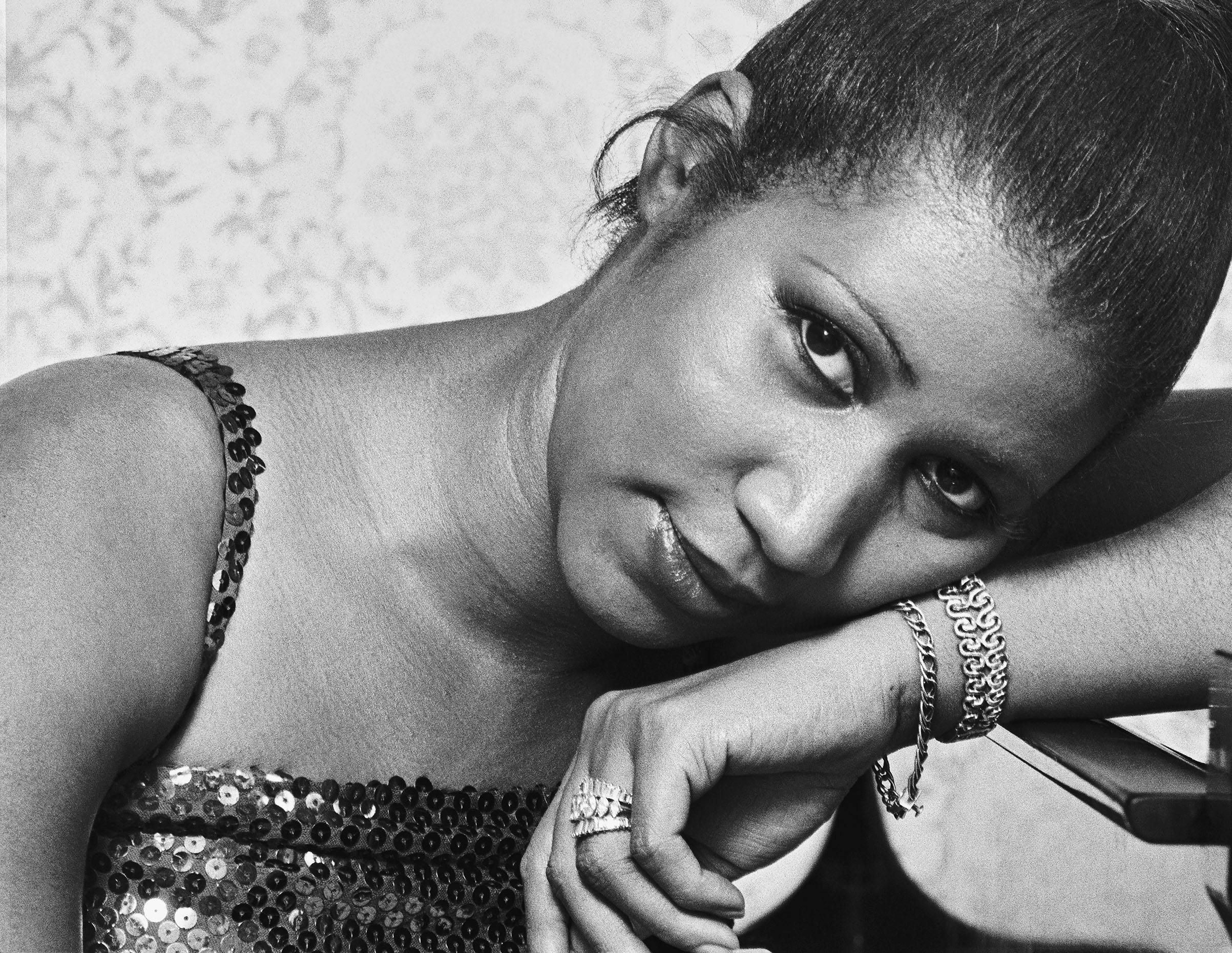 Singer Aretha Franklin, photographed at her Los Angeles home in 1977.