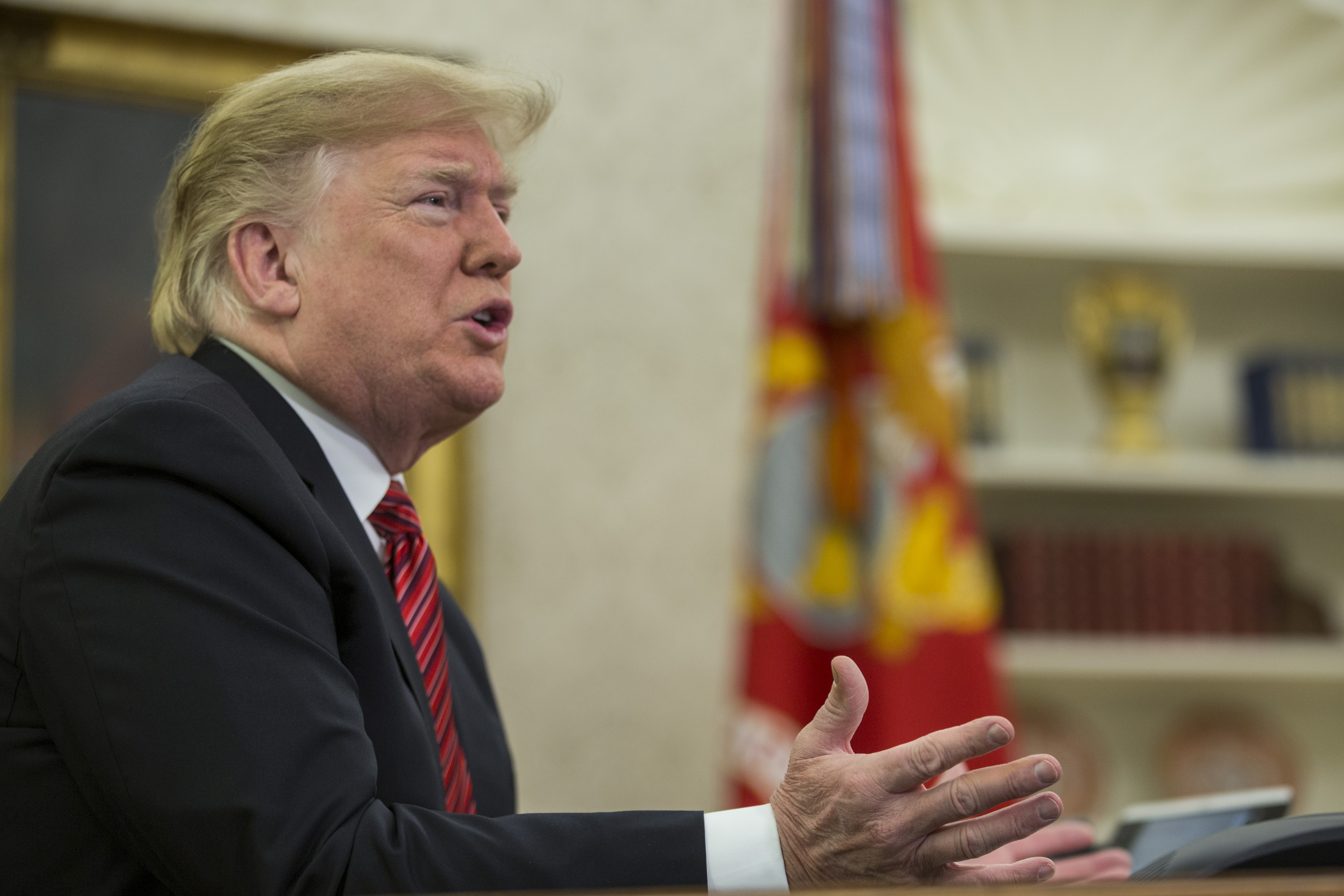 Trump Delivers Christmas Day Message To Troops From Oval Office