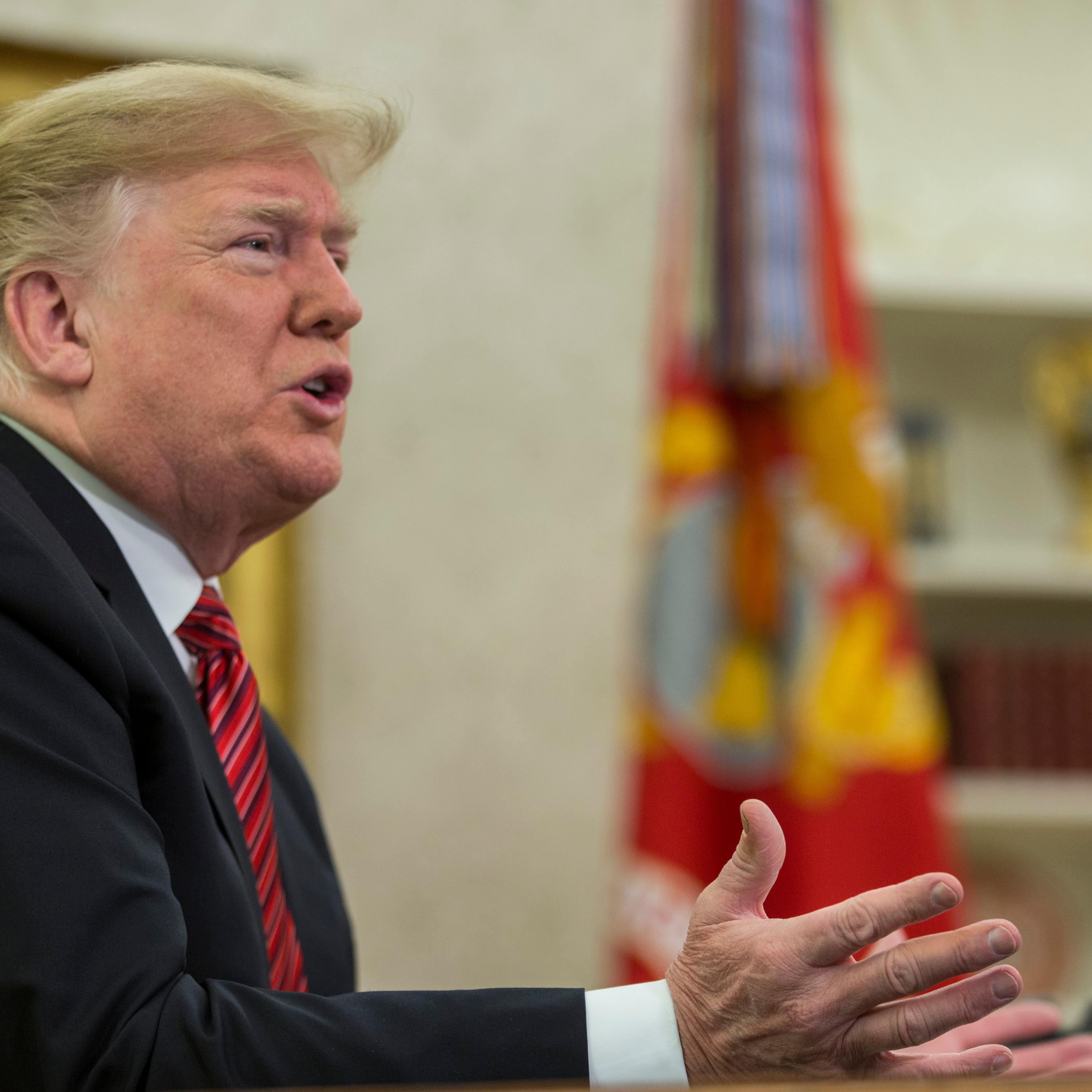 Trump Delivers Christmas Day Message To Troops From Oval Office