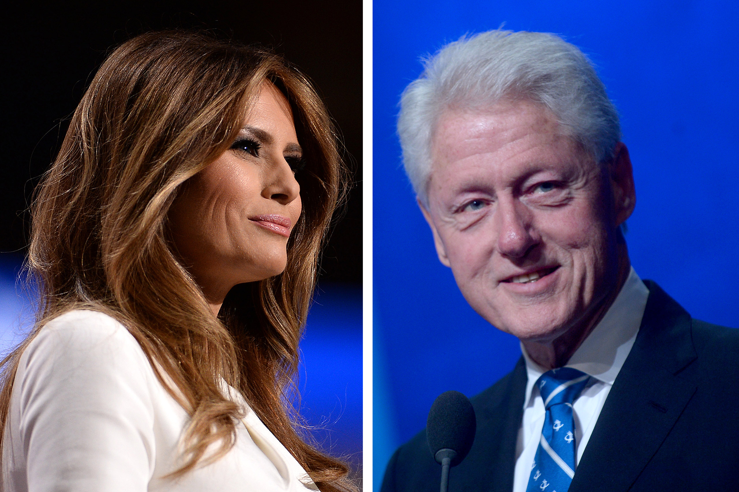 Melania Trump, wife of Presumptive Republican presidential nominee Donald Trump, addresses delegates on the opening day of the Republican National Convention at the Quicken Loans Arena in Cleveland, OH, on July 18, 2016. (Photo by Anthony Behar) *** Plea