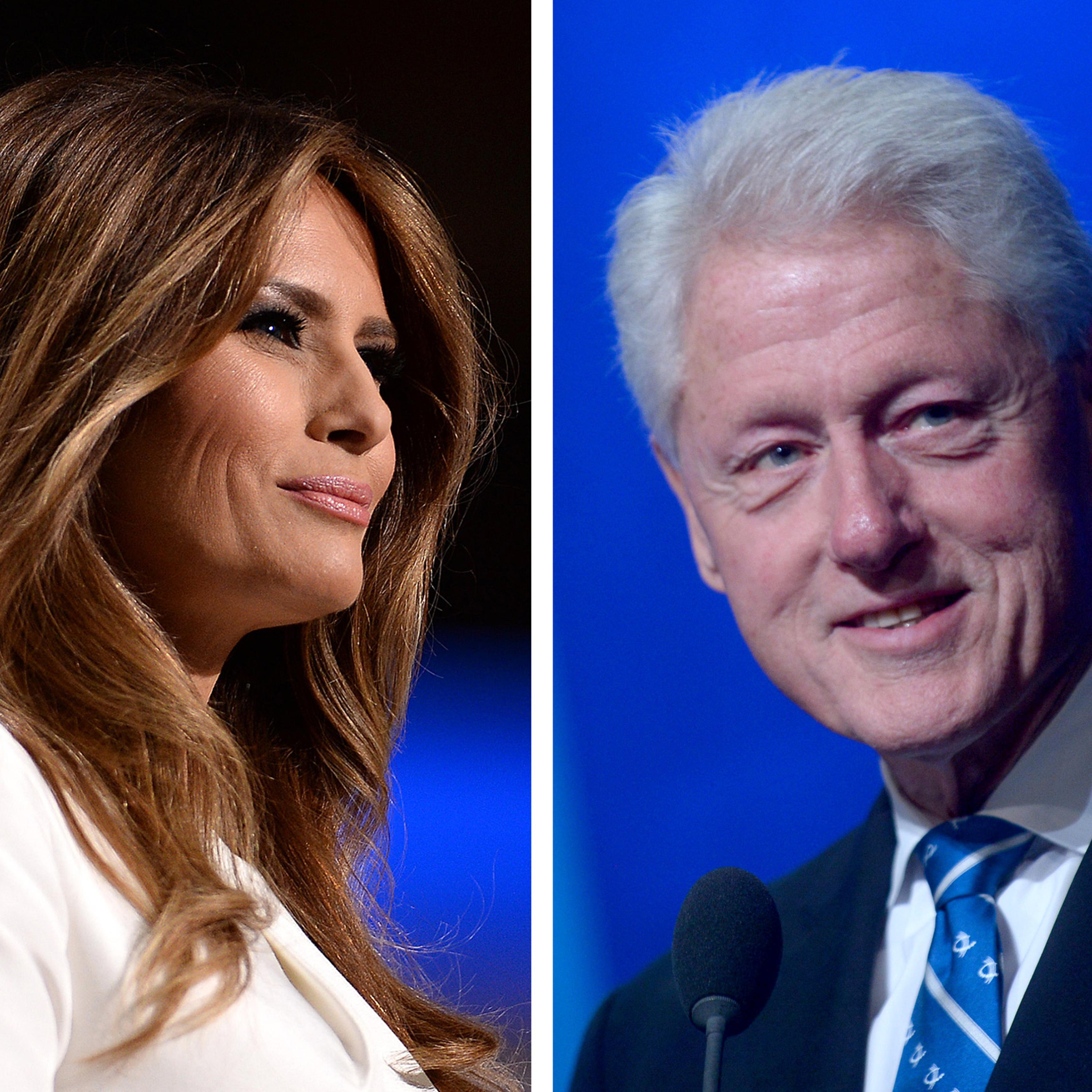 Melania Trump, wife of Presumptive Republican presidential nominee Donald Trump, addresses delegates on the opening day of the Republican National Convention at the Quicken Loans Arena in Cleveland, OH, on July 18, 2016. (Photo by Anthony Behar) *** Plea