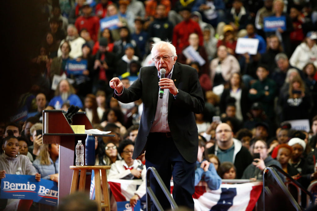 Presidential Candidate Bernie Sanders Campaigns In Winston-Salem