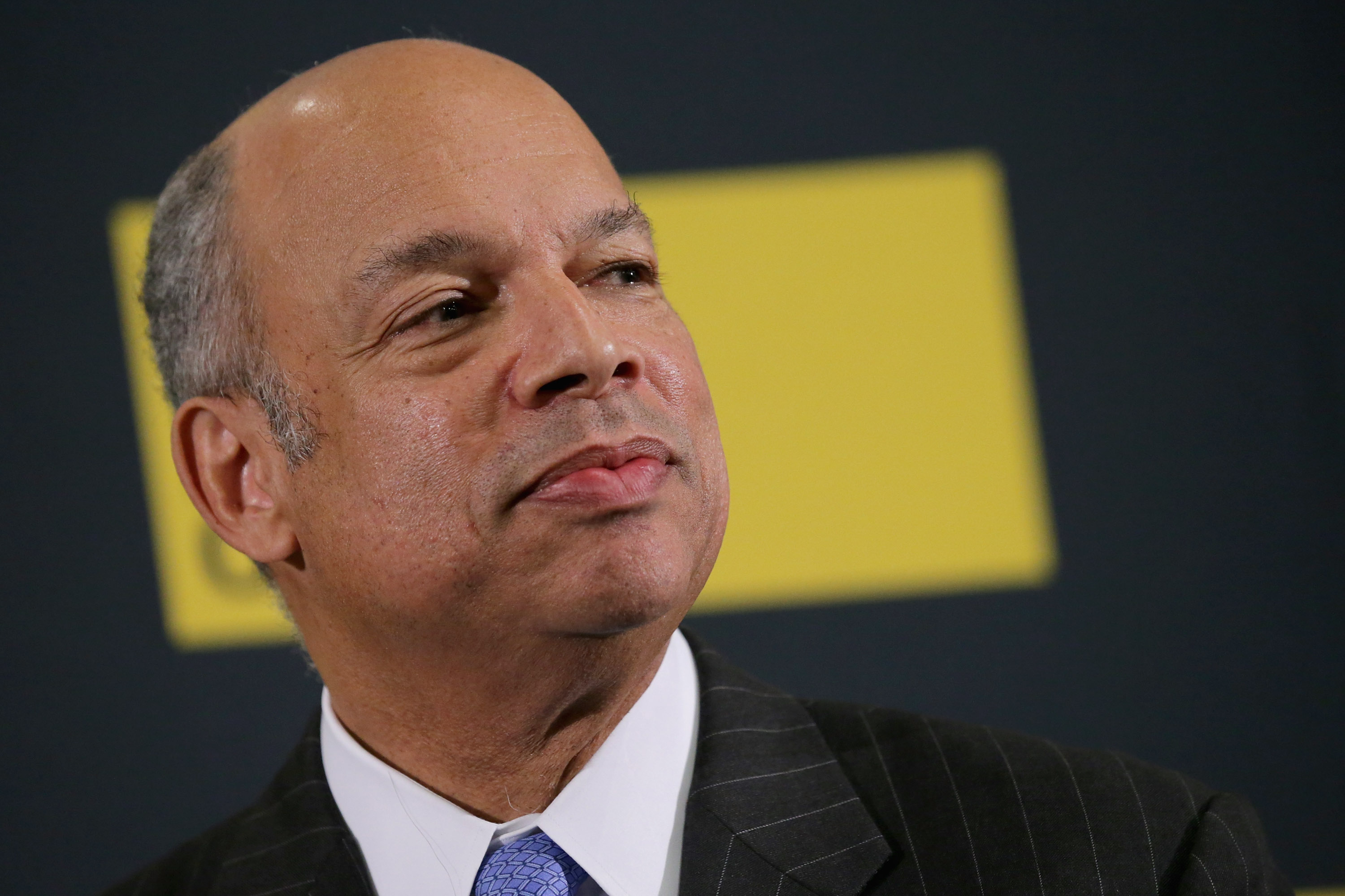 Jeh Johnson Holds A Briefing On U.S. Efforts To Fight War On Terrorism