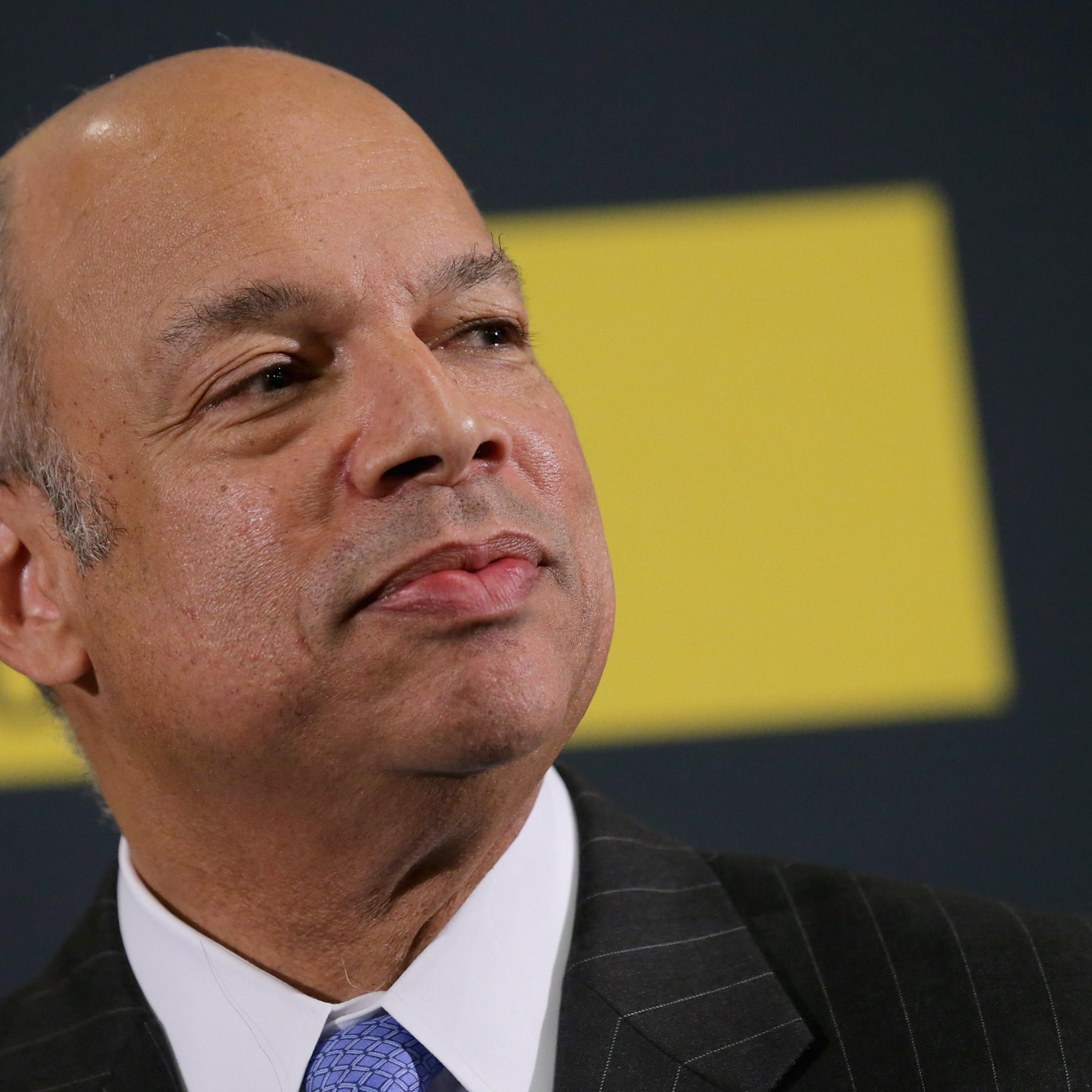 Jeh Johnson Holds A Briefing On U.S. Efforts To Fight War On Terrorism