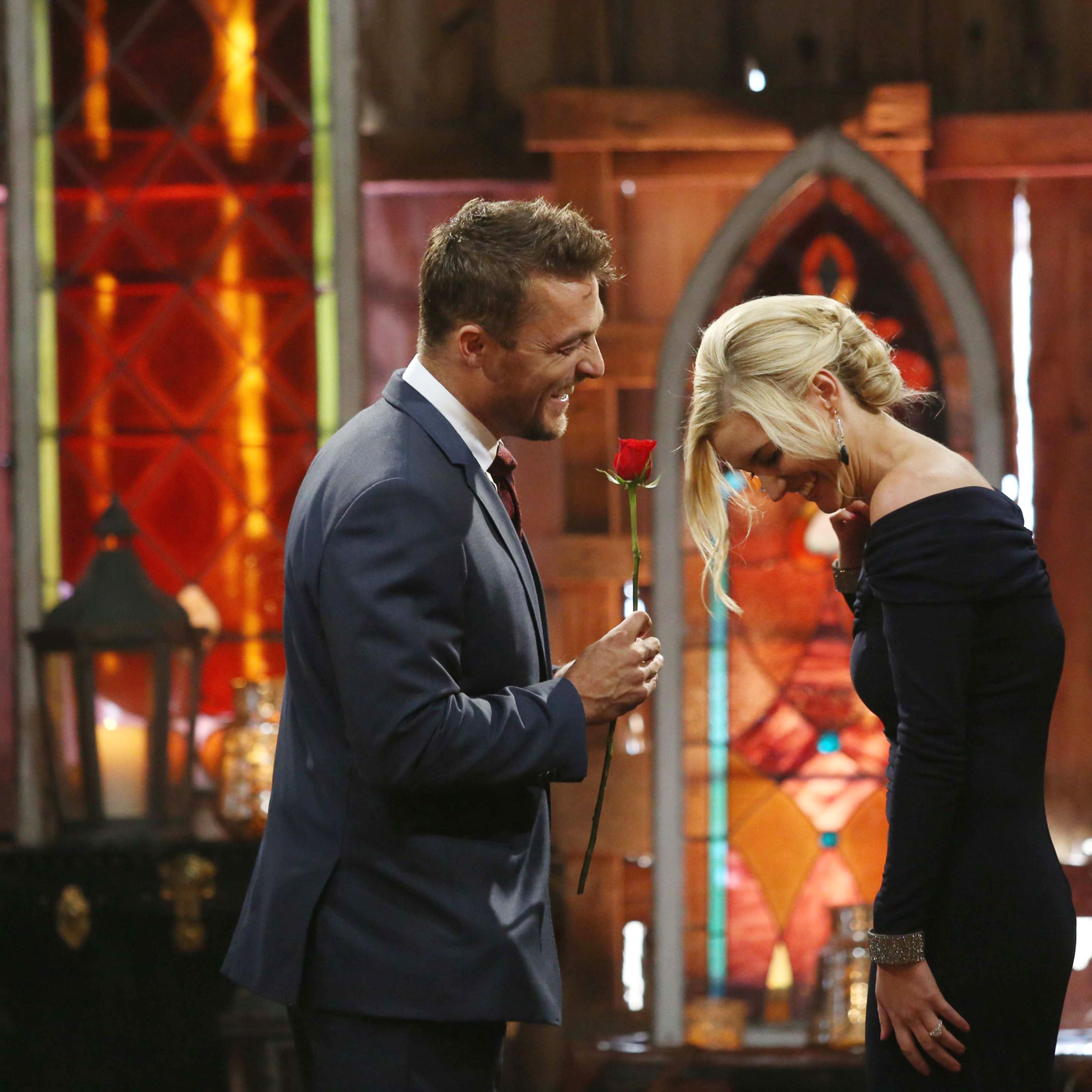 Chris Soules proposes to Whitney Bischoff on the Season Finale of "The Bachelor," on March 9, 2015.