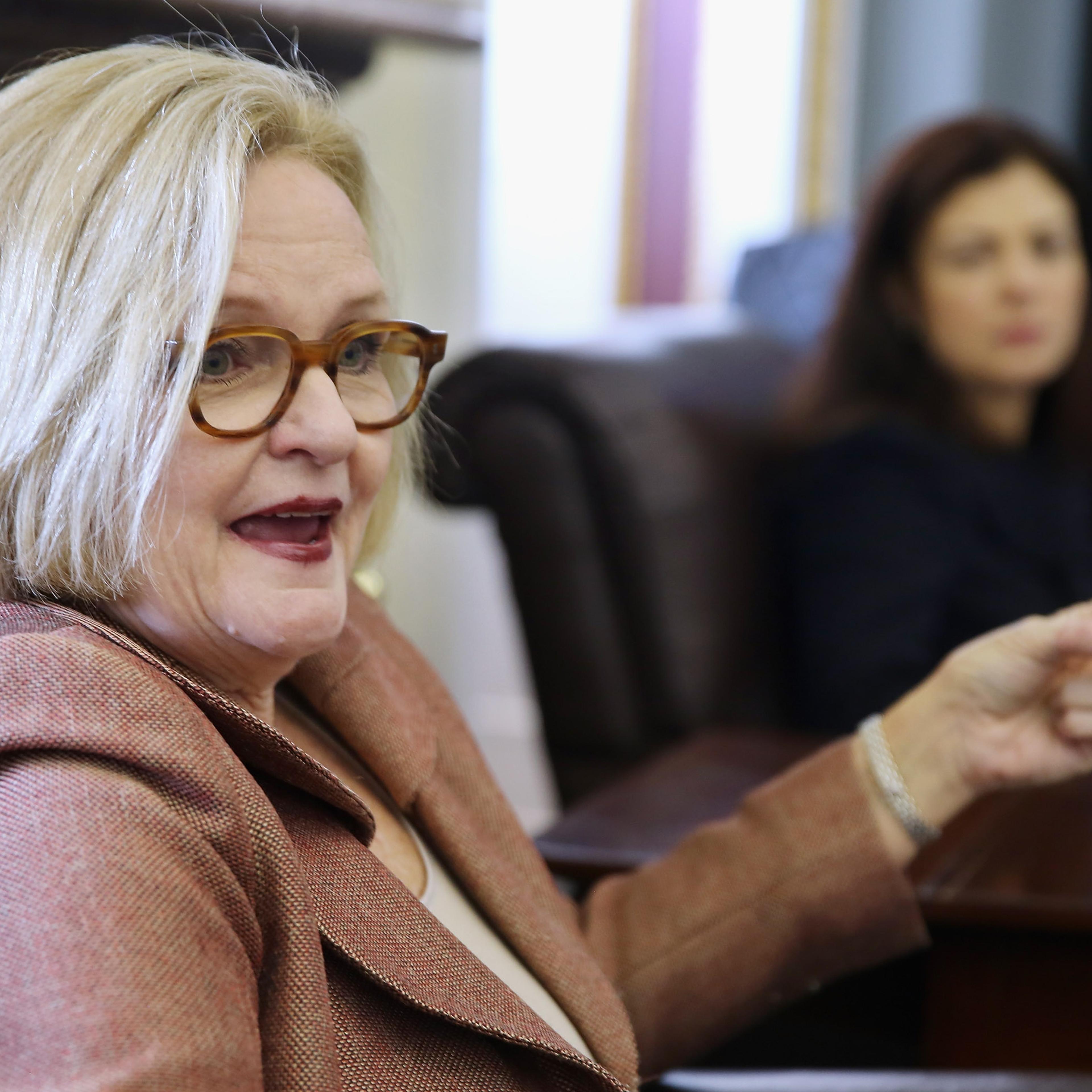 Sens. McCaskill And Ayotte Discuss Additional Measures To Curb Sexual Assaults In Military on February 6, 2014 in Washington, DC.
