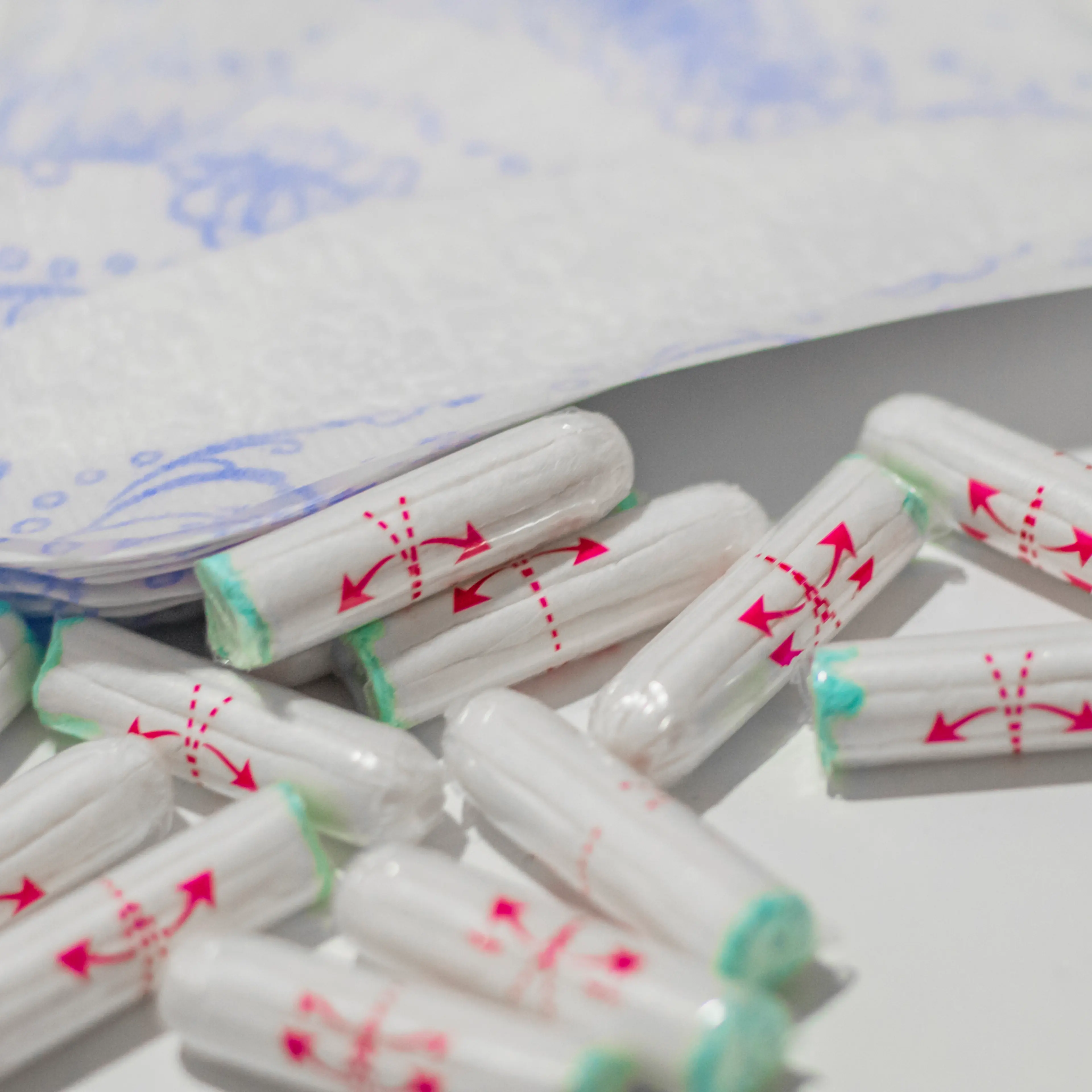 Cotton tampons ,Sanitary pads, woman critical days, woman hygien