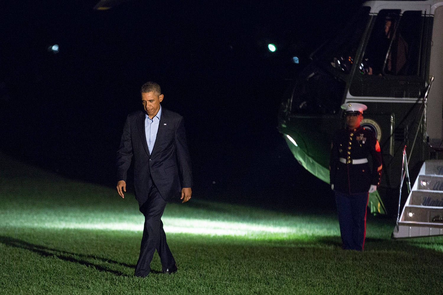 US President Barack Obama returns from NATO summit