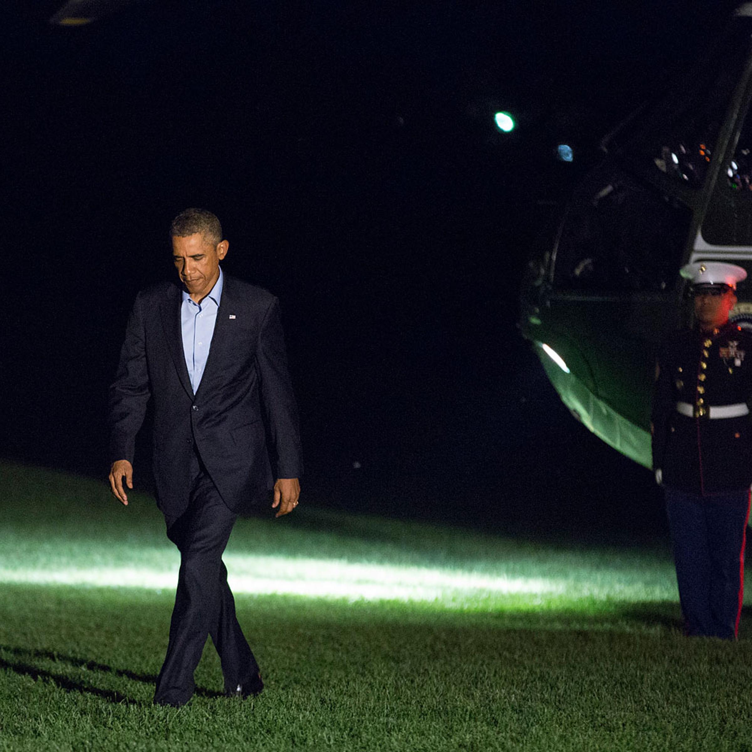 US President Barack Obama returns from NATO summit