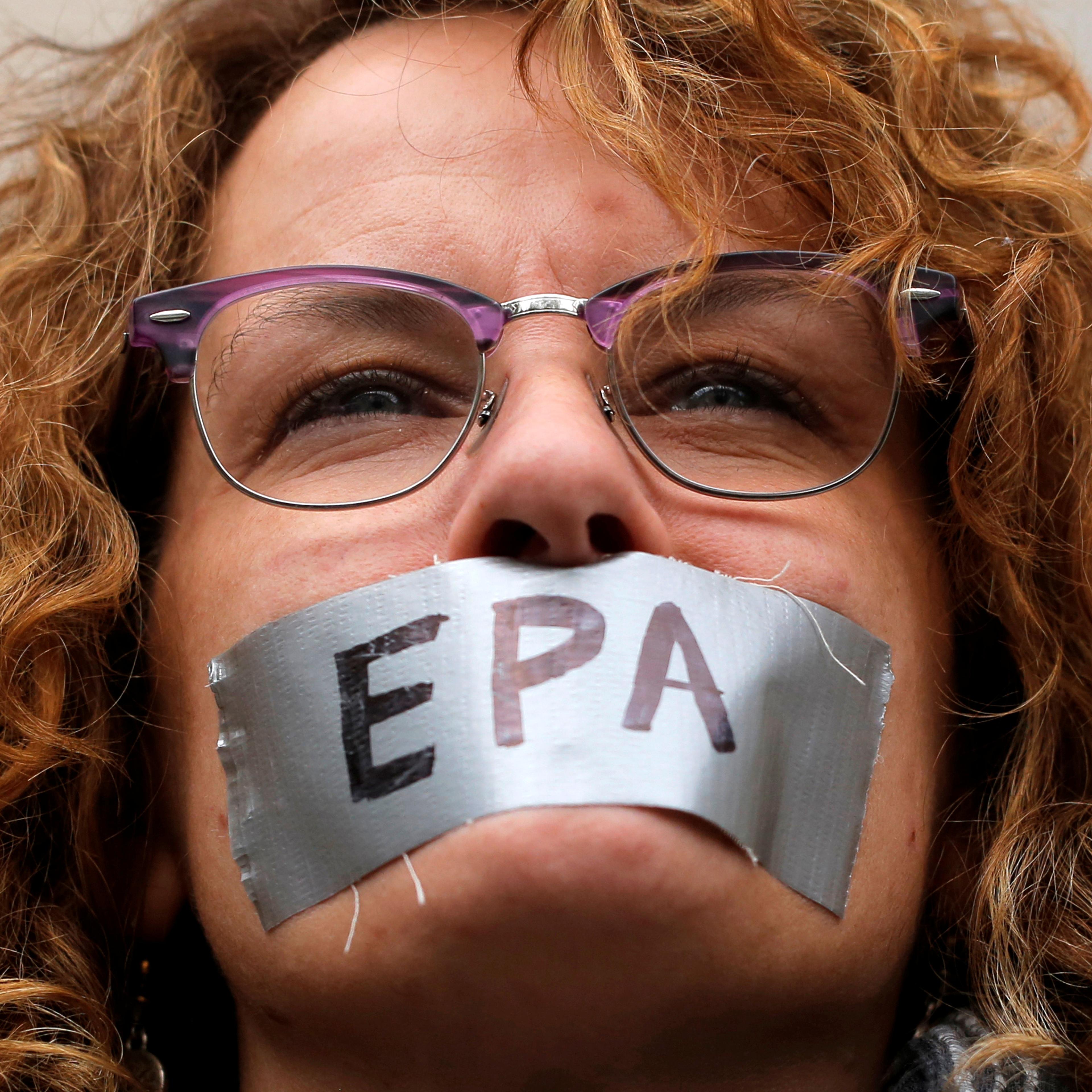 Mary Devine of Levittown, Long Island looks on during the Earth Day 'March For Science NYC' demonstration to coincide with similar marches globally in Manhattan, New York, U.S.