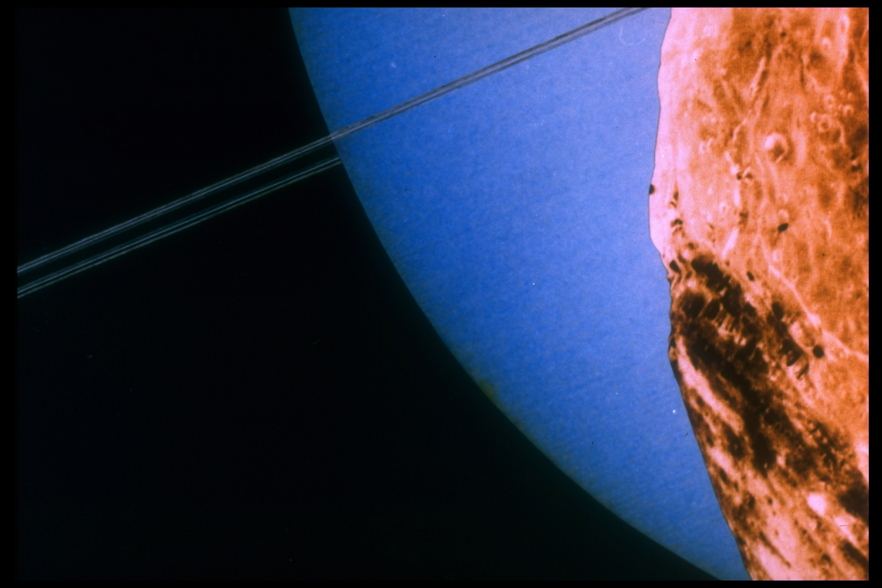 Uranus seen from its moon Miranda, (supe