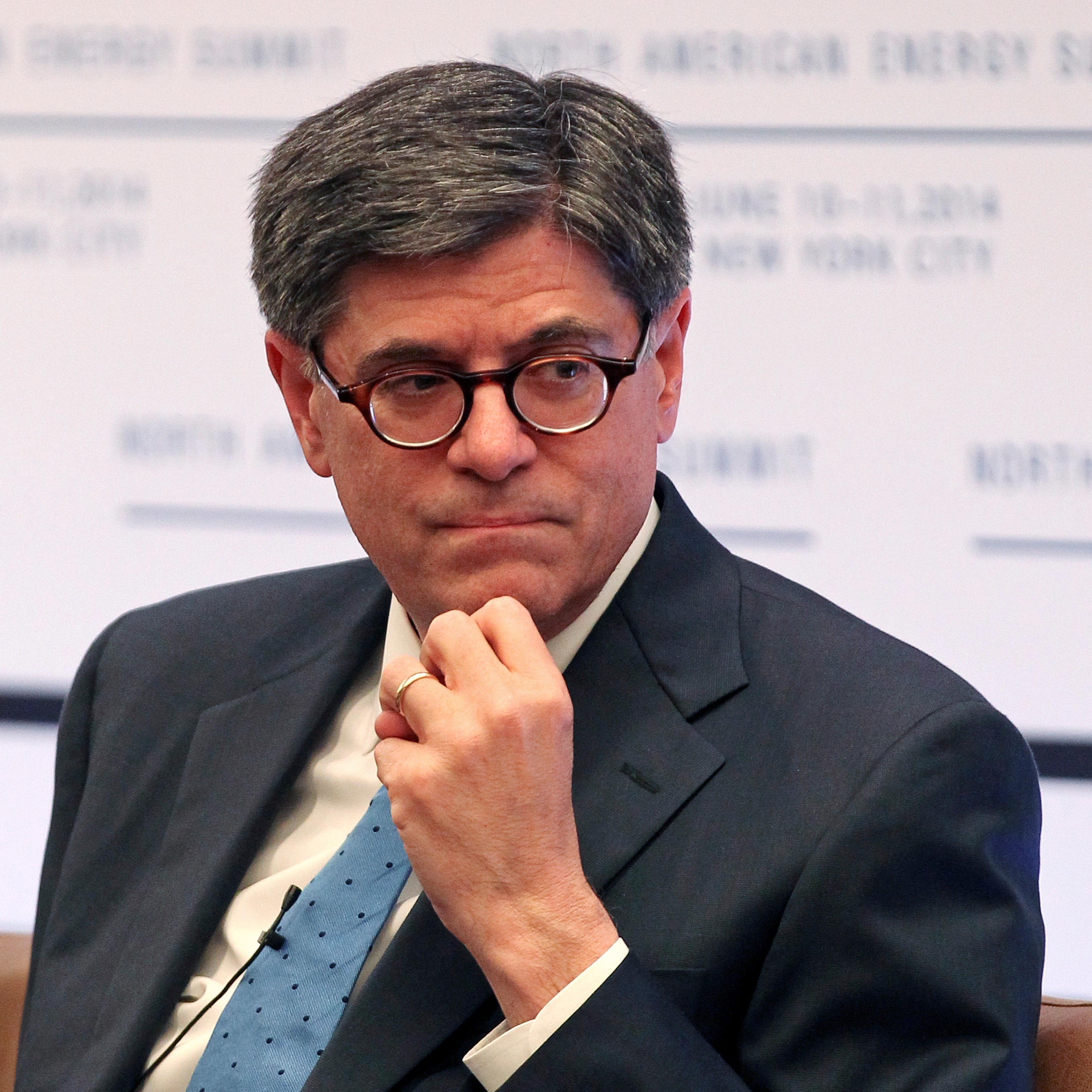 U.S. Treasury Secretary Jacob Lew listens during a panel discussion at the North American Energy Summit in the Manhattan borough of New York