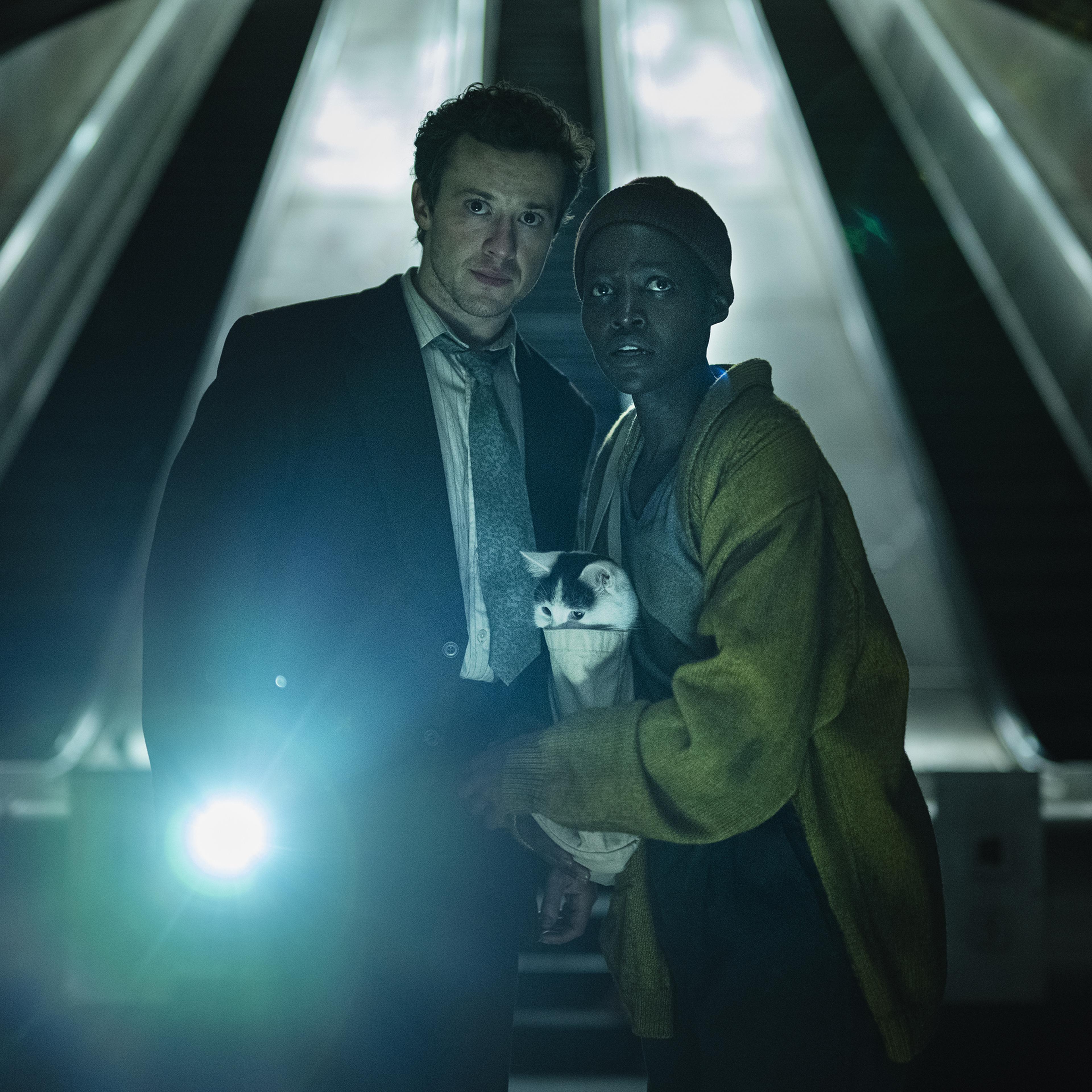 Joseph Quinn as Eric and Lupita Nyong’o as Samira in 'A Quiet Place: Day One'
