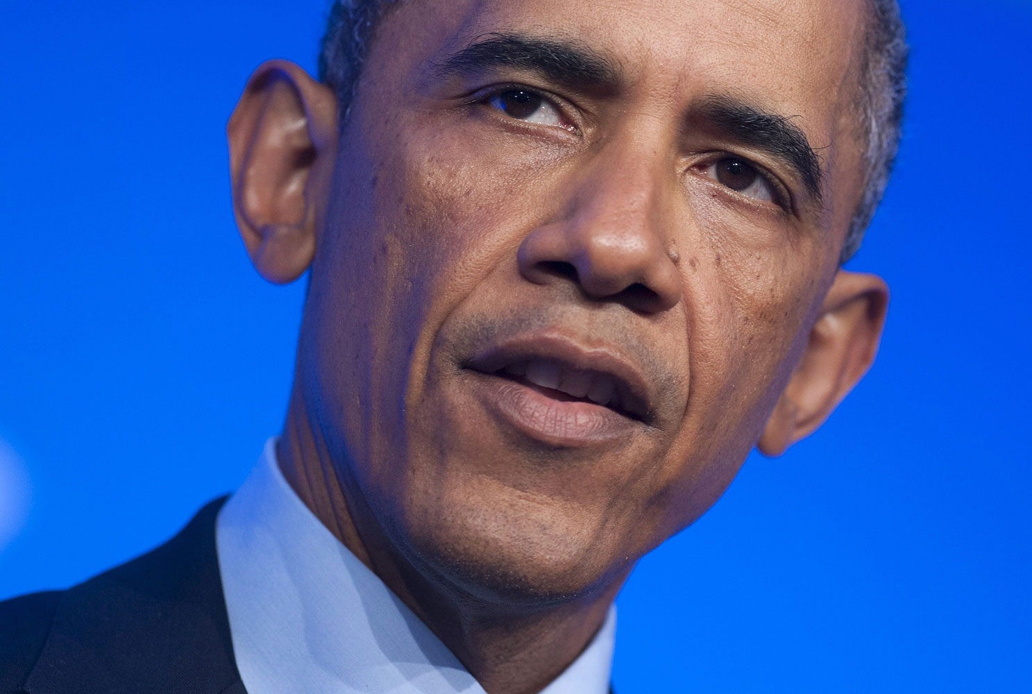 U.S. President Barack Obama speaks at a press conference on the second day of the NATO 2014 Summit at the Celtic Manor Resort in Newport, South Wales, on Sept 5, 2014.