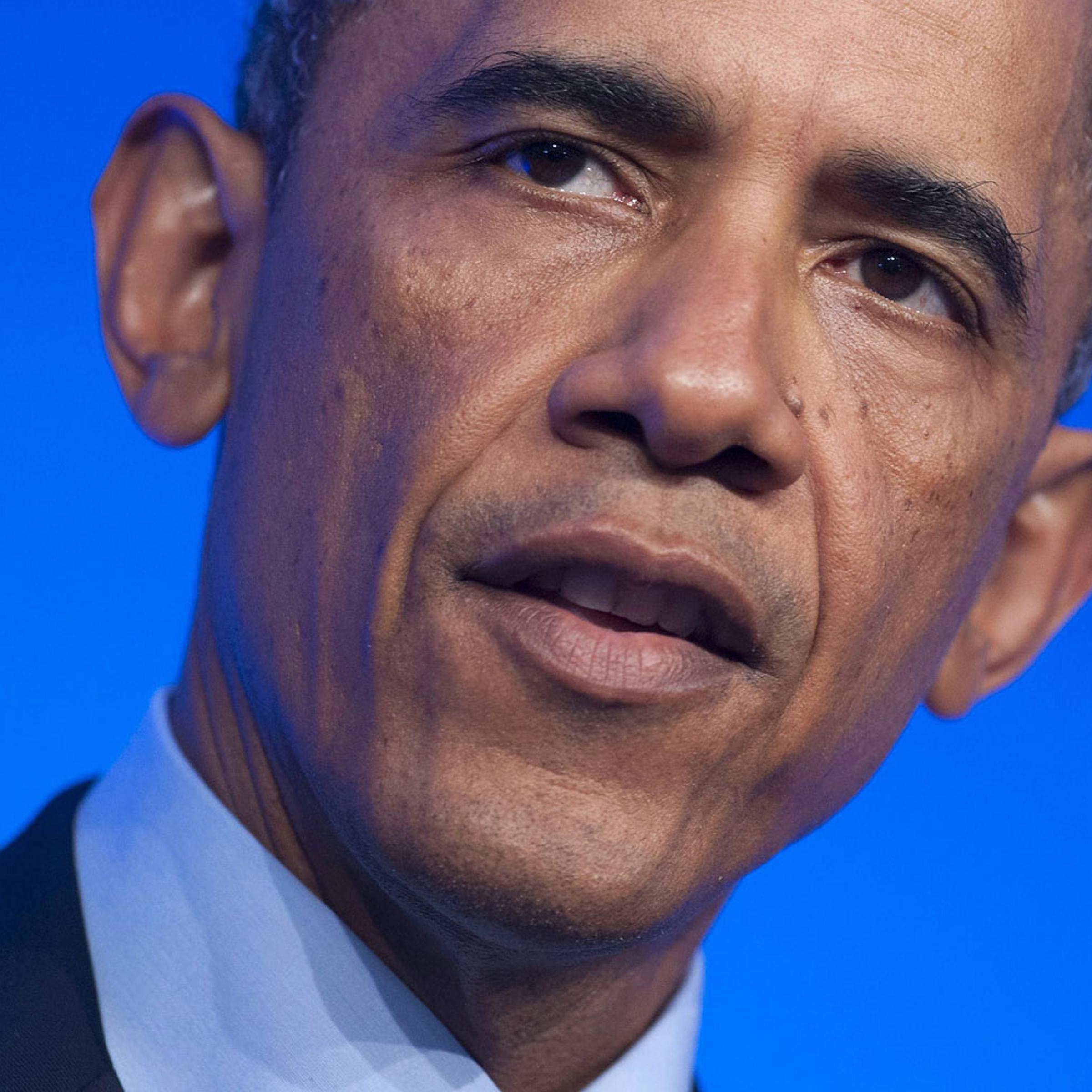 U.S. President Barack Obama speaks at a press conference on the second day of the NATO 2014 Summit at the Celtic Manor Resort in Newport, South Wales, on Sept 5, 2014.